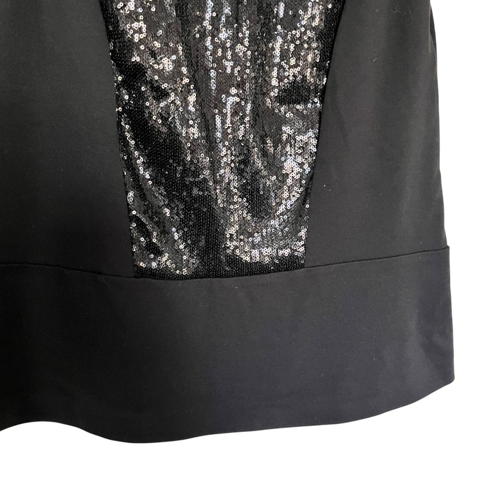 Calvin Klein Calvin Klein Black Sequin Embellished Dressy Evening Top Size XL / US 12-14 / IT 48-50 - 3 Thumbnail