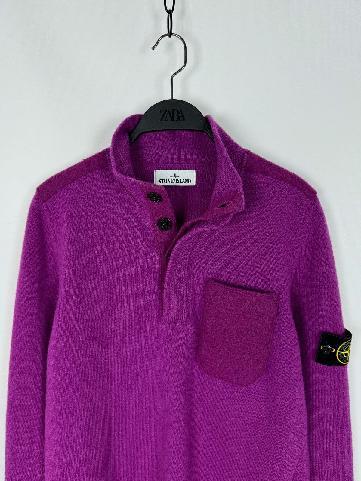 Stone Island Stone Island Purple Wool High Neck Jumper Size US M / EU 48-50 / 2 - 8 Thumbnail