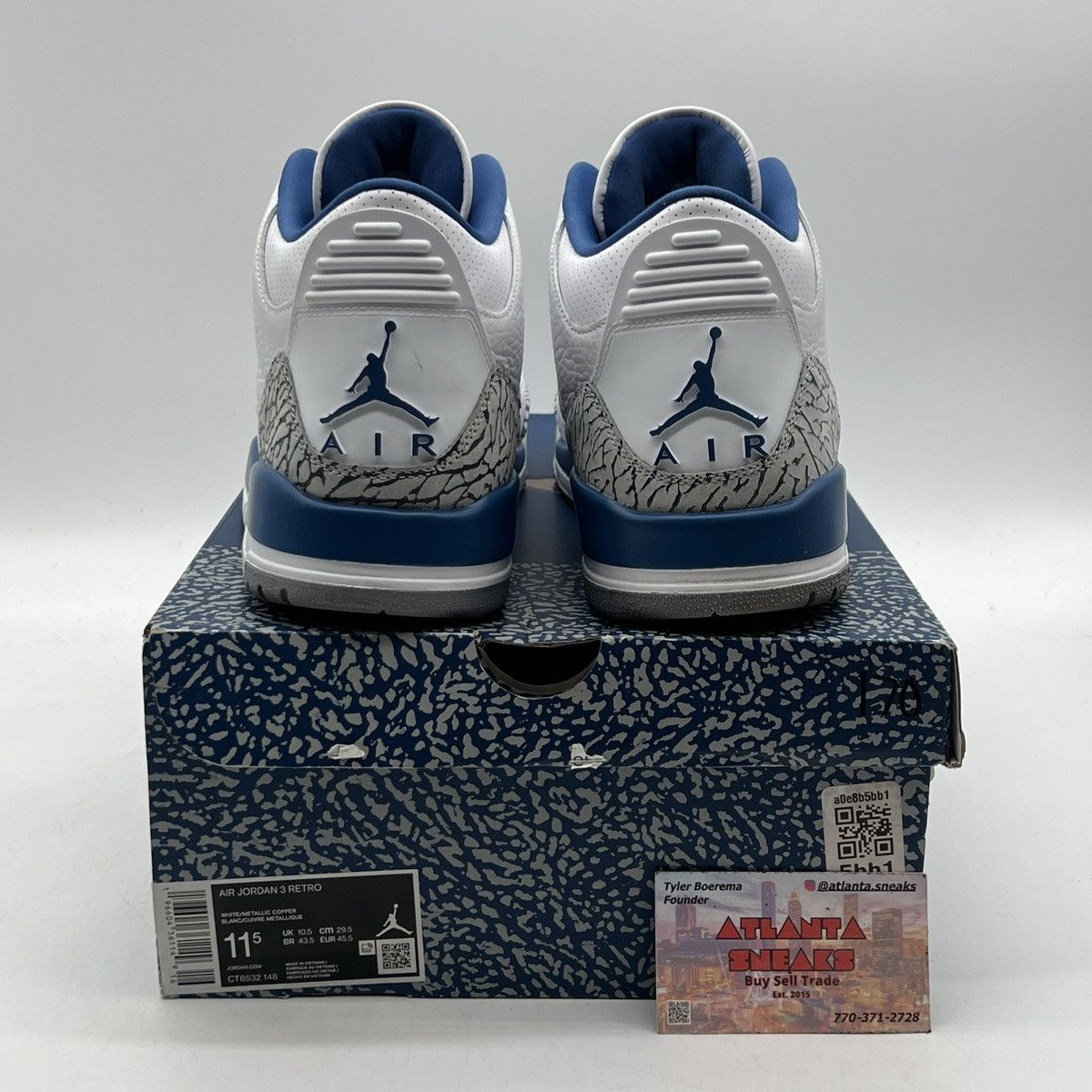 Jordan Brand Air Jordan 3 Washington Wizards Size US 11.5 / EU 44-45 - 3 Thumbnail