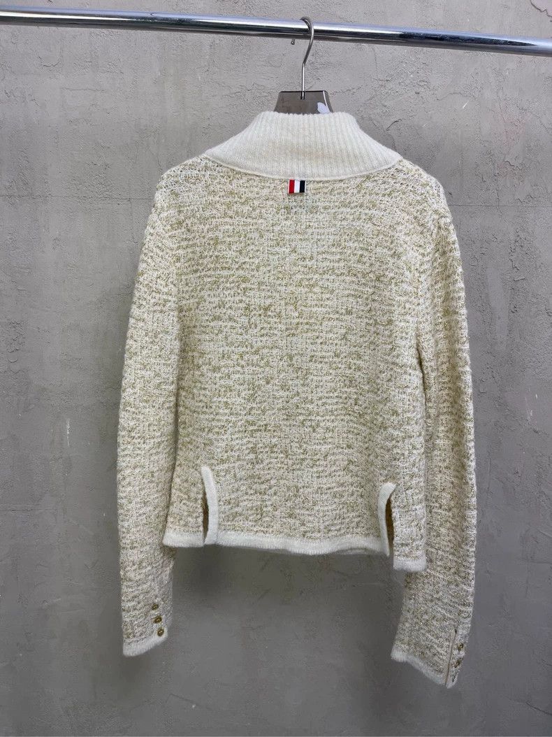 Thom Browne Thom Browne Size 0Gold Silk Wool Knit Little Fragrance Show Size XS / US 0-2 / IT 36-38 - 3 Thumbnail