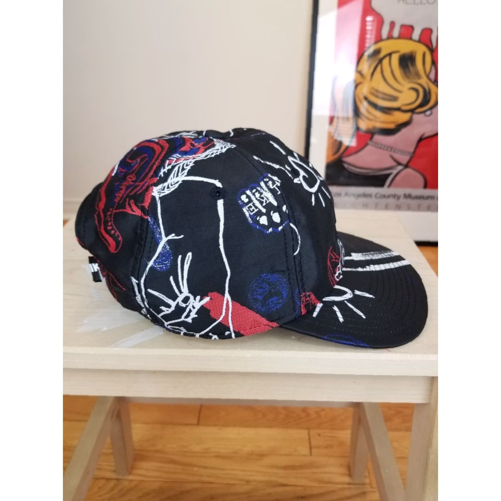 Obey VINTAGE Nike Graffiti Style Black Hat Cap Baseball Cap Men One Size Black Size ONE SIZE - 4 Thumbnail