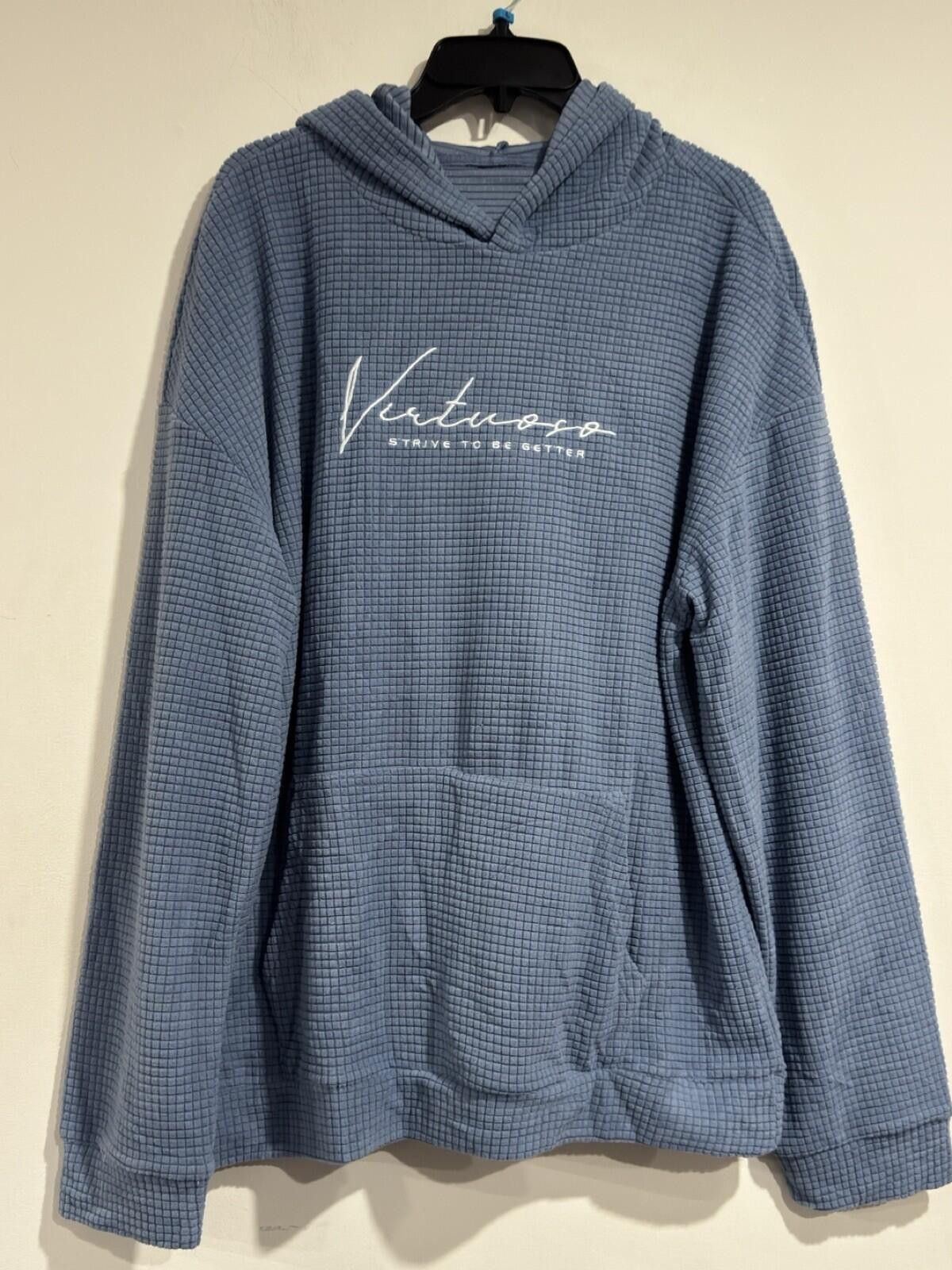 The Unbranded Brand Mens Letter Graphic Print Hoodie Pocket Pullover Top EST:XL Size US XL / EU 56 / 4 - 8 Thumbnail