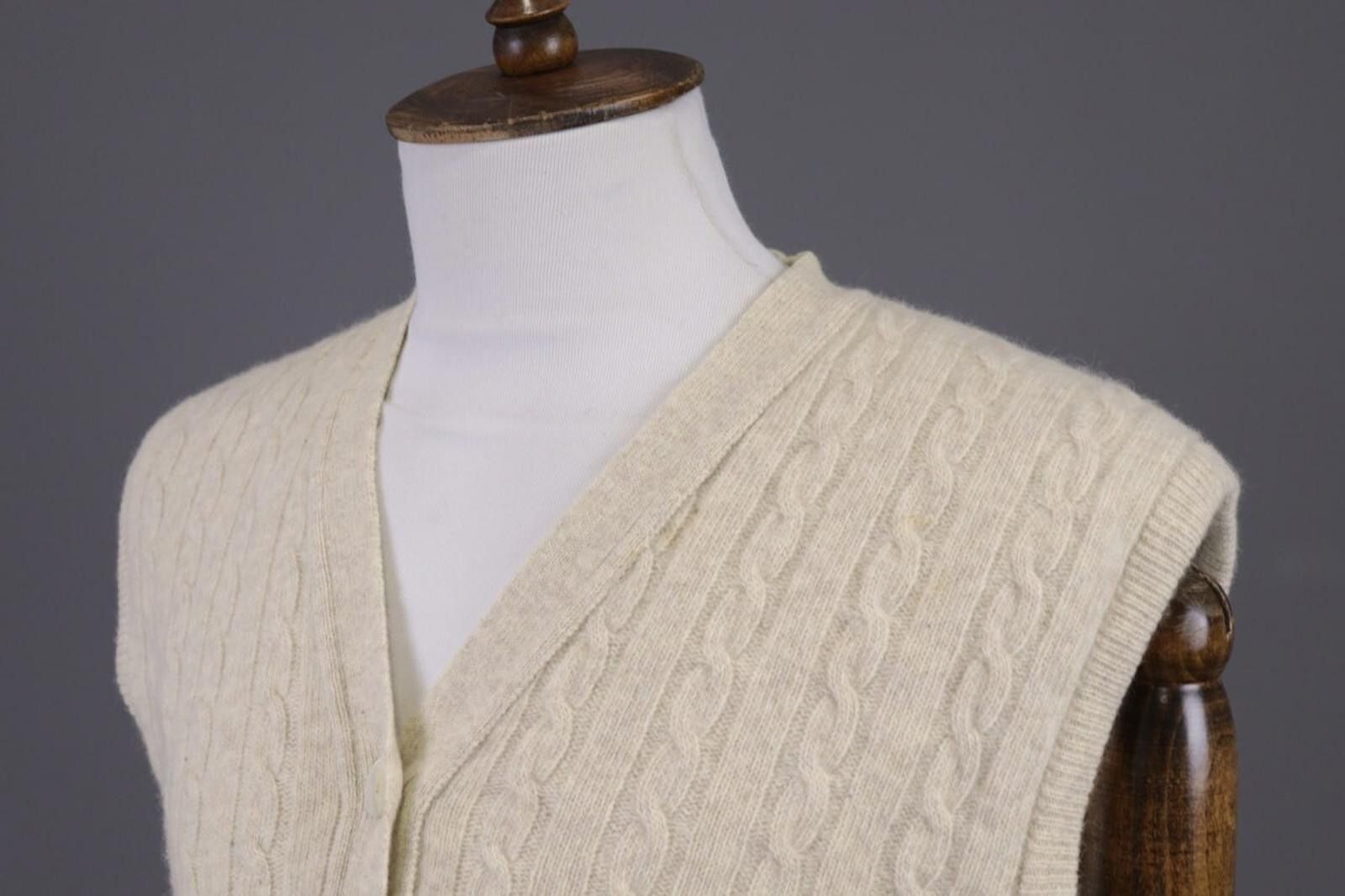Morgano Morgano Beige Wool Angora Cashmere Gillet Jacket Size 48 Size US M / EU 48-50 / 2 - 9 Thumbnail