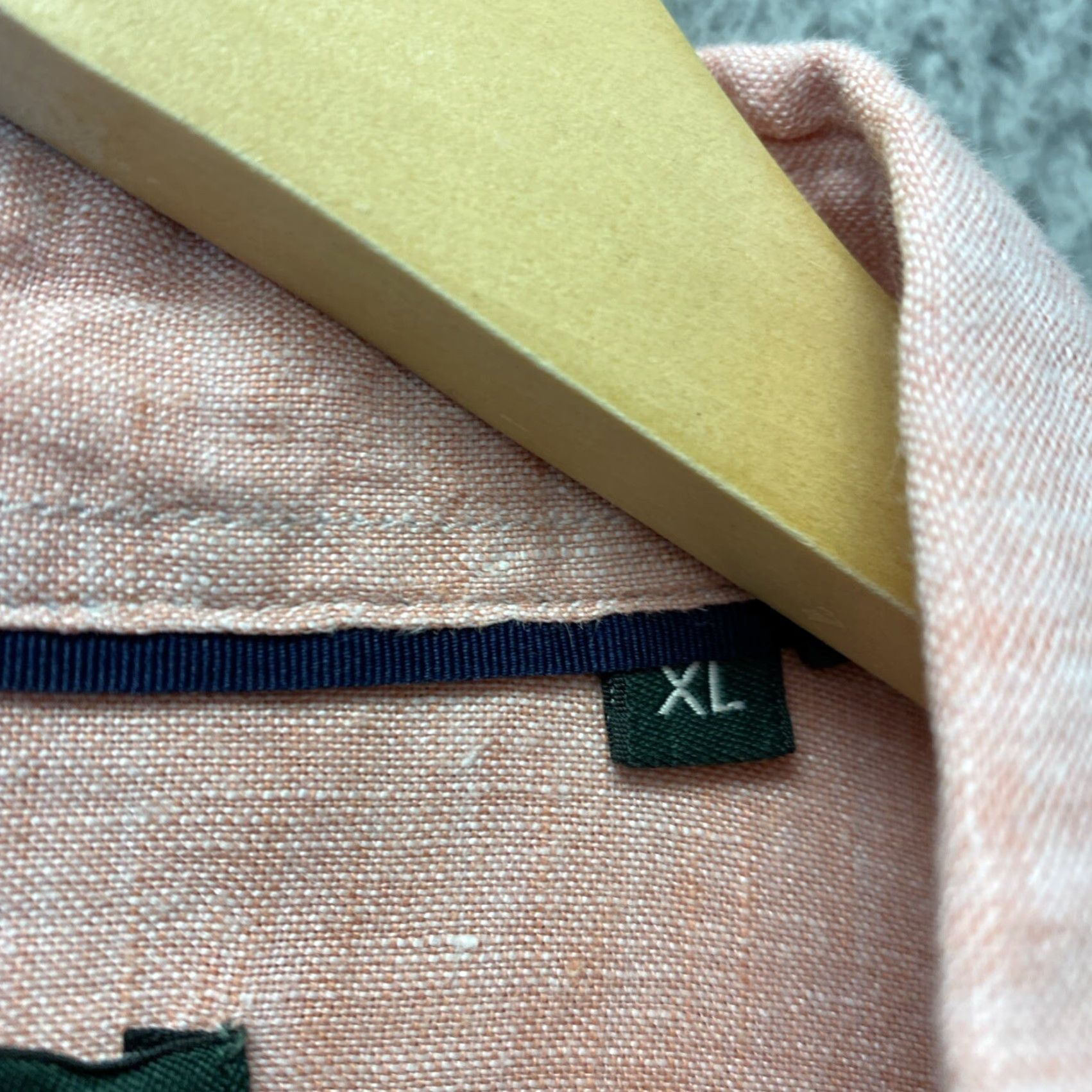 Orvis VINTAGE Orvis Men's Salmon Linen Shirt Long Sleeve Button-Down Casual Summer XL Size US XL / EU 56 / 4 - 4 Thumbnail