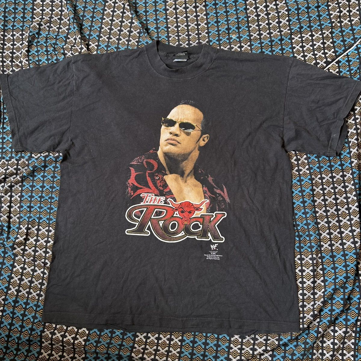 WWE Vintage 2001 WWE The Rock Bull Tee Size XL Size US XL / EU 56 / 4 - 1 Thumbnail