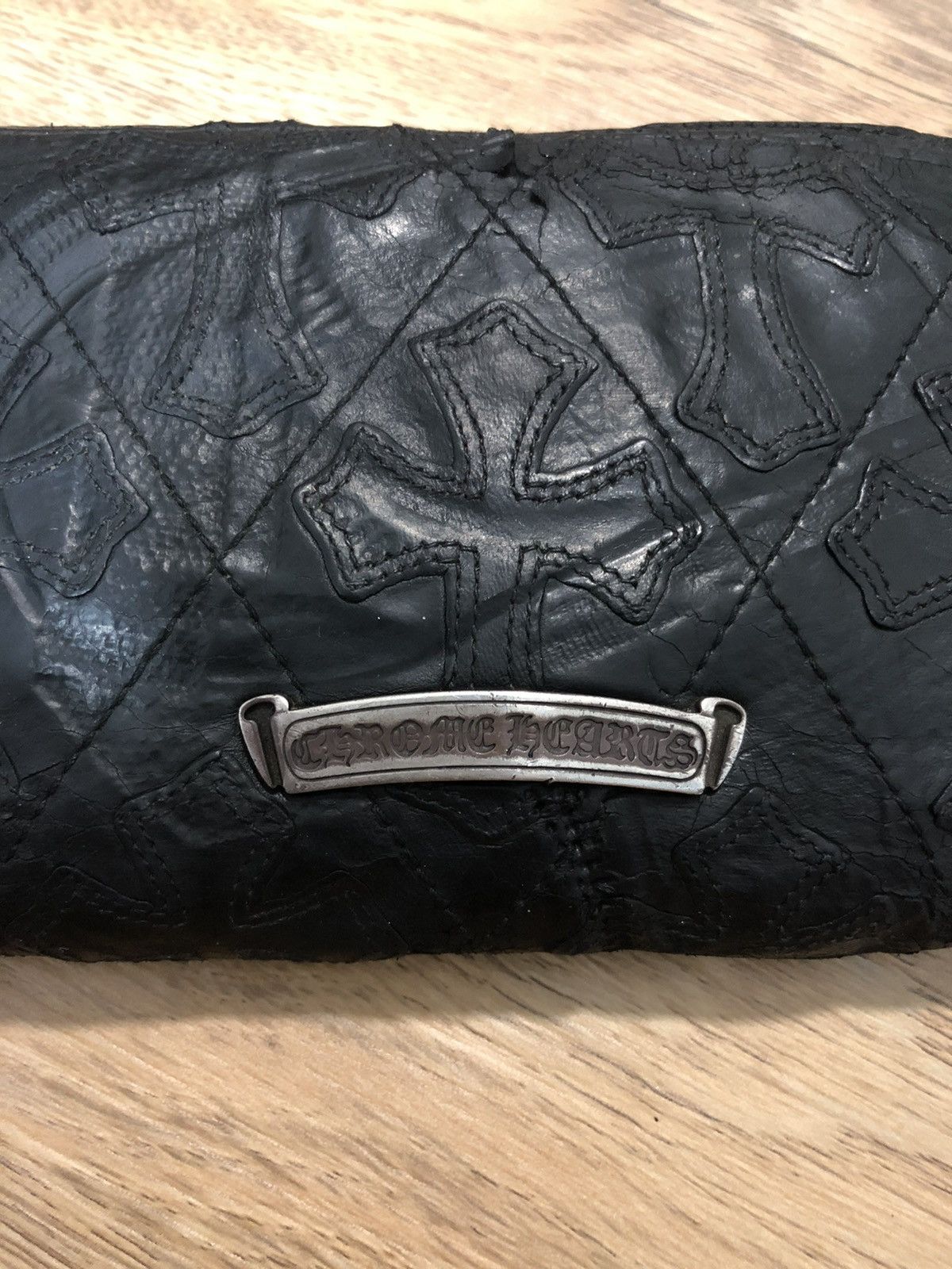Chrome Hearts Chrome Hearts cross symmetry distressed long zip wallet Size ONE SIZE - 5 Thumbnail