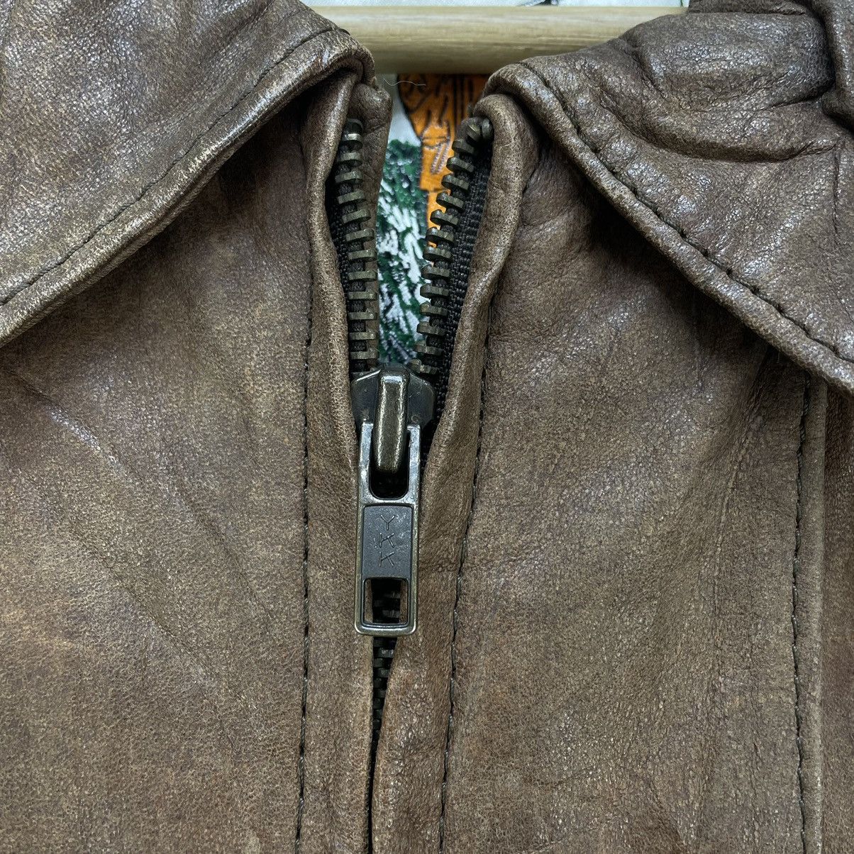 Japanese Brand × Vintage Vintage Japanese Brand Luis Alvear Sunfaded Leather Jackets Size US S / EU 44-46 / 1 - 9 Thumbnail