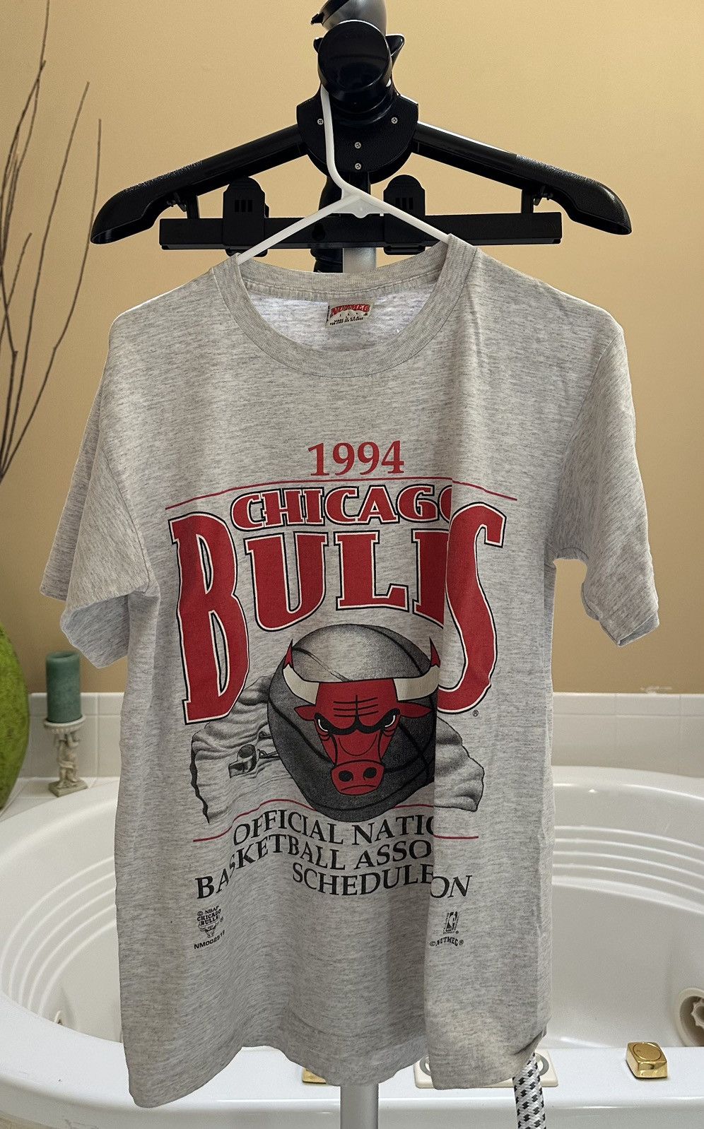Vintage 1994-1995 Chicago Bulls Schedule T-Shirt