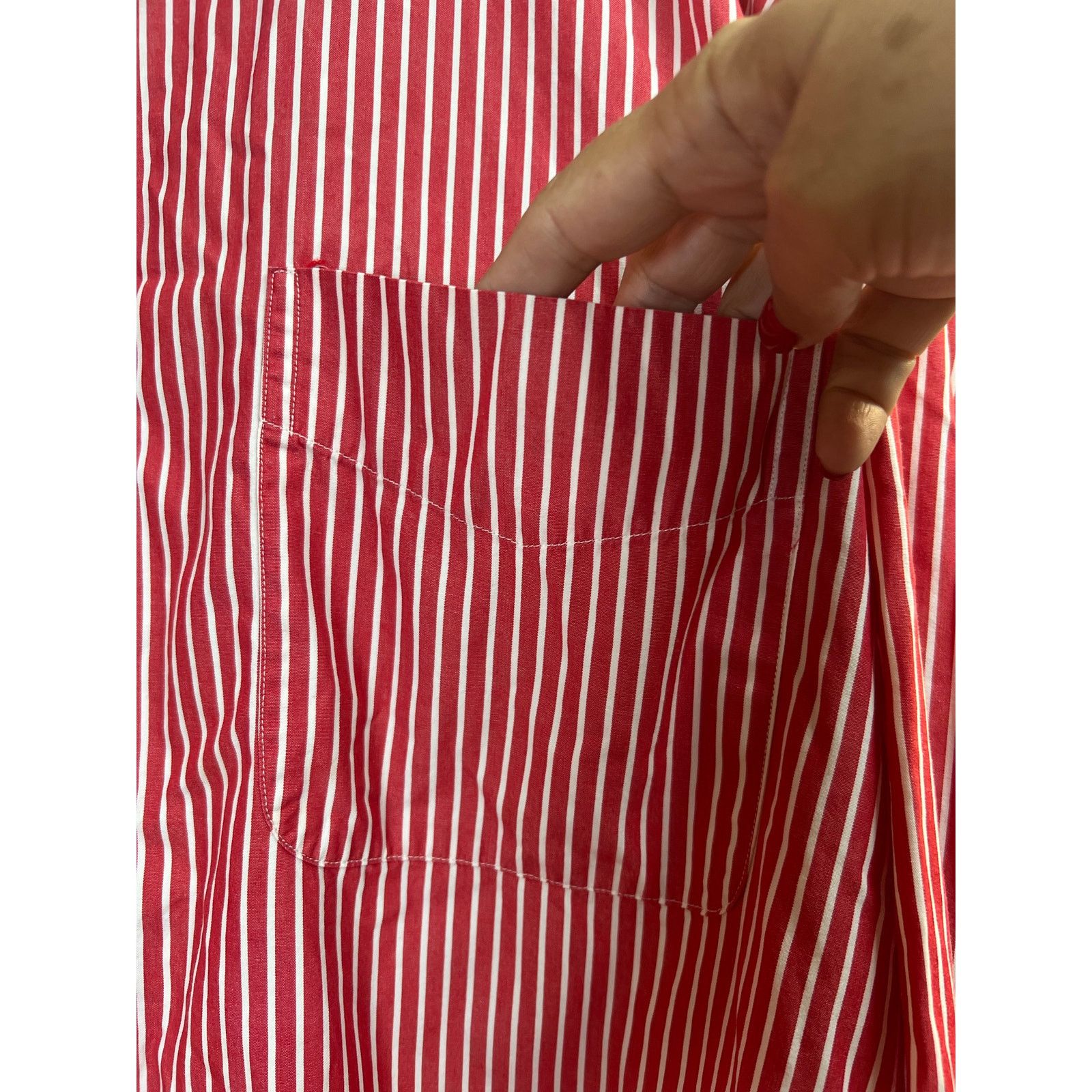 Ralph Lauren Ralph Lauren Big Shirt 100% Cotton Men's Large Red White Size US L / EU 52-54 / 3 - 4 Thumbnail