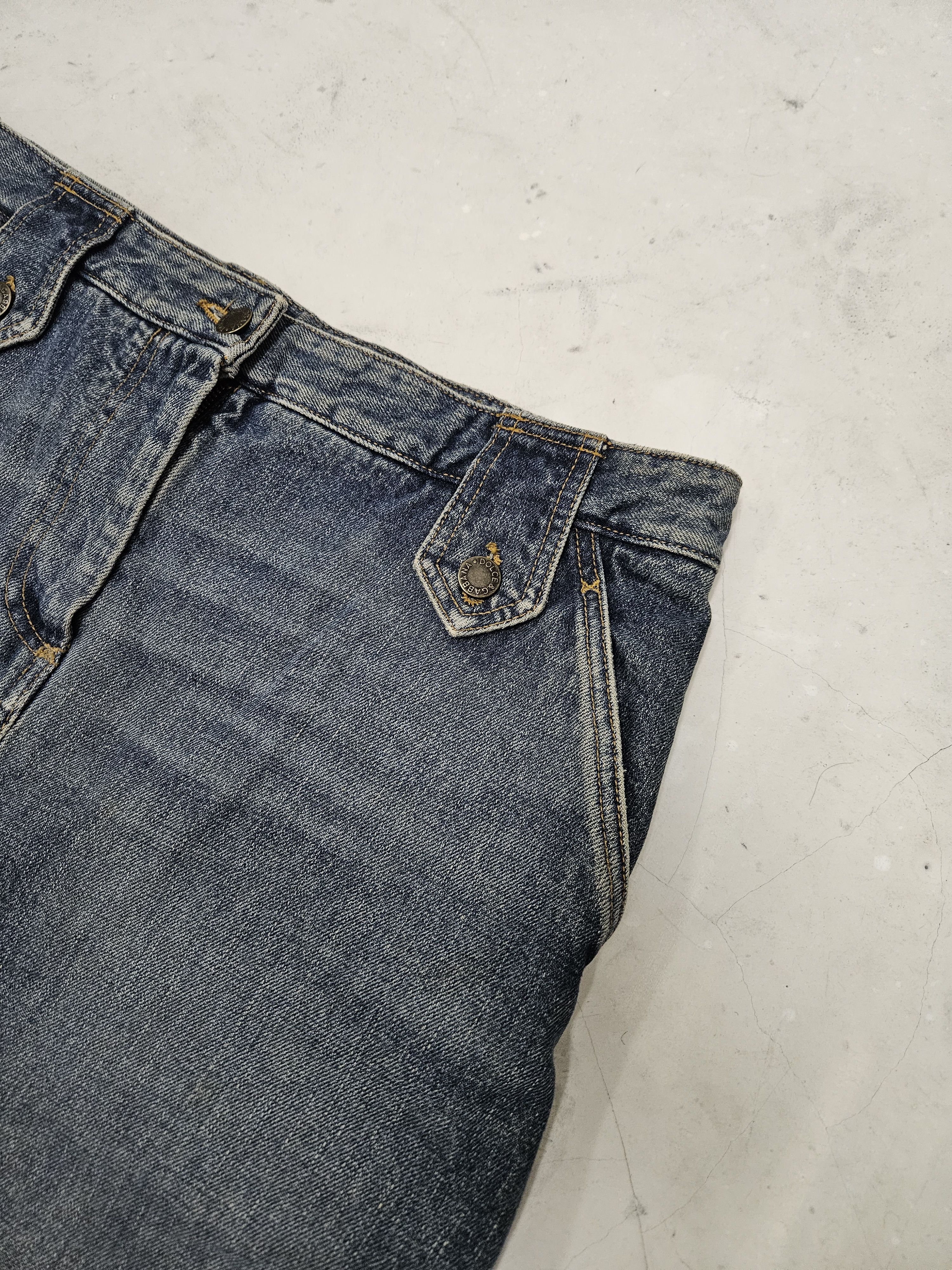 Dolce & Gabbana Archive Dolce Gabbana washed denim skirt Size 32" / US 10 / IT 46 - 3 Thumbnail