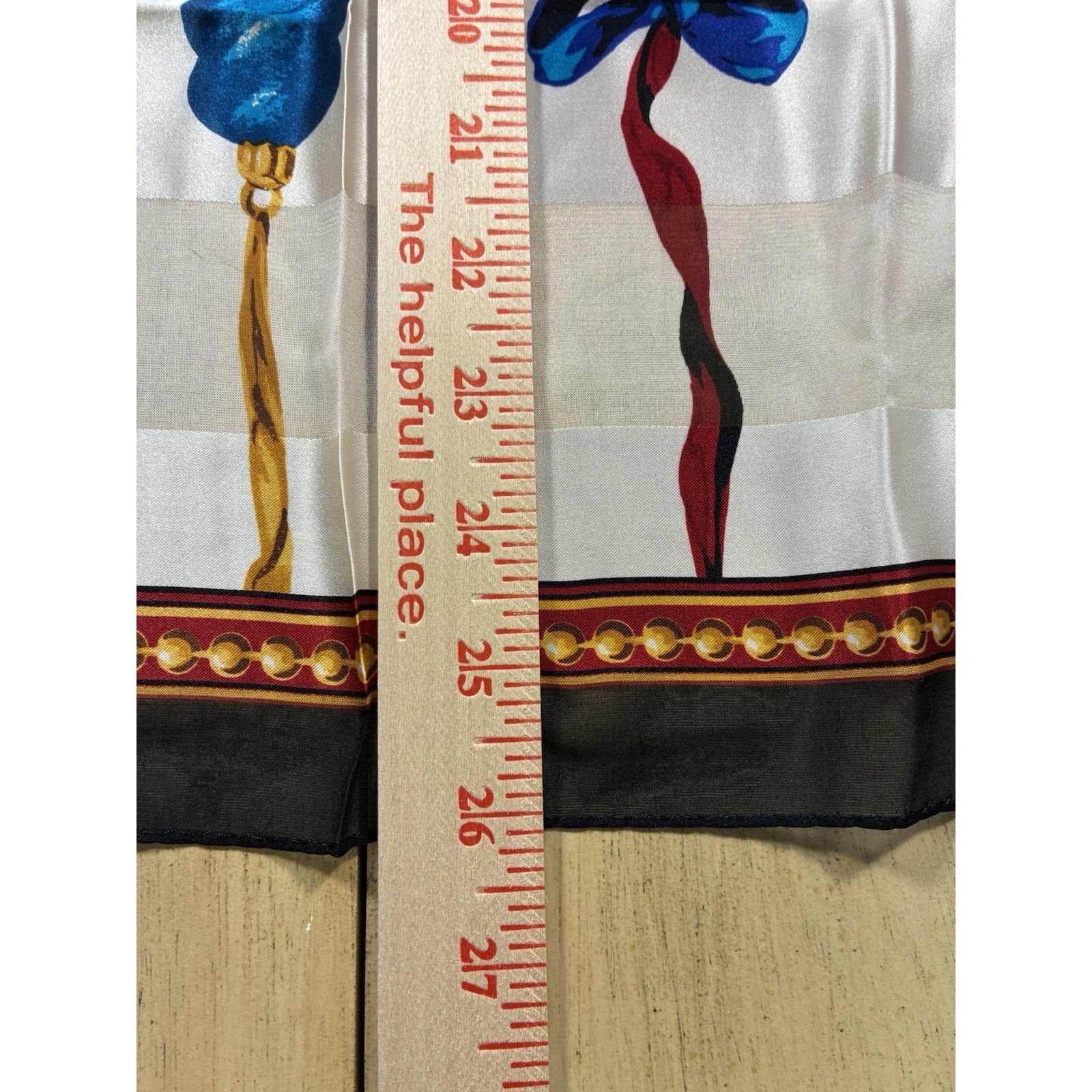 Talbots VTG Talbots 100% Silk Scarf Holiday Ornament Square Xmas Size ONE SIZE - 6 Thumbnail