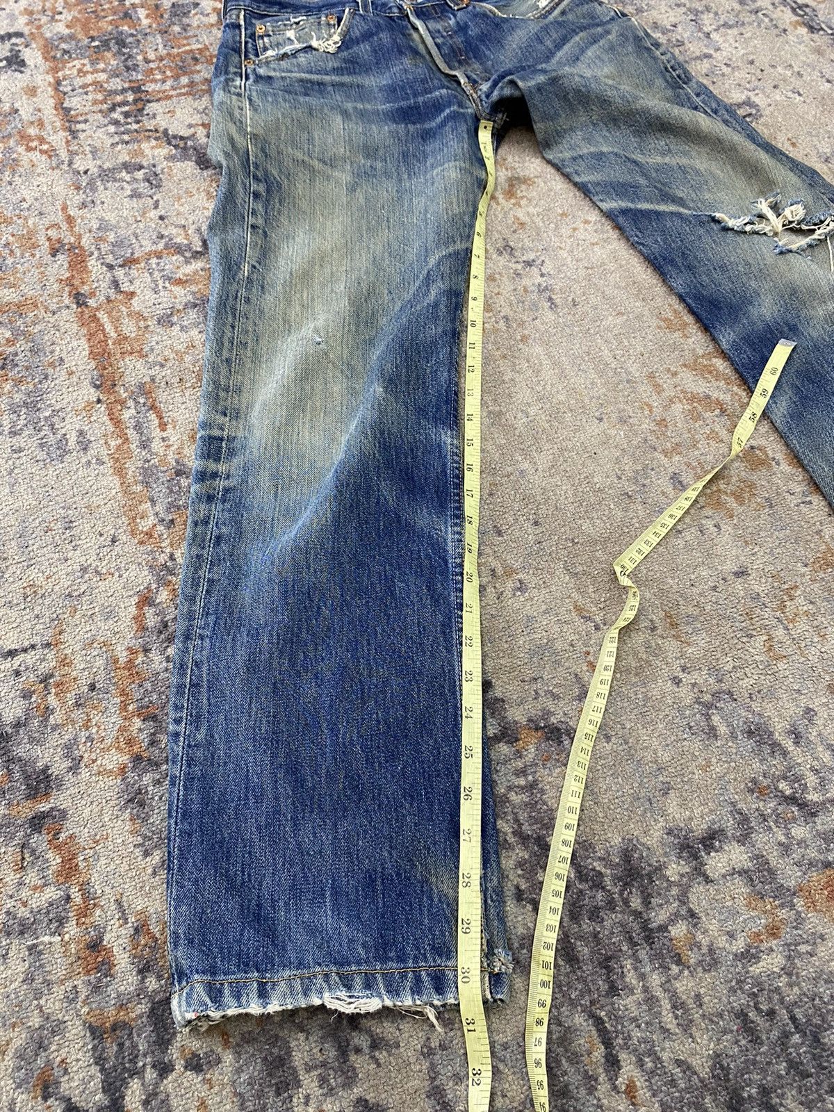 Jean × Levi's Levis mudwash faded distressed jeans pant 29x30 Size US 29 - 15 Thumbnail
