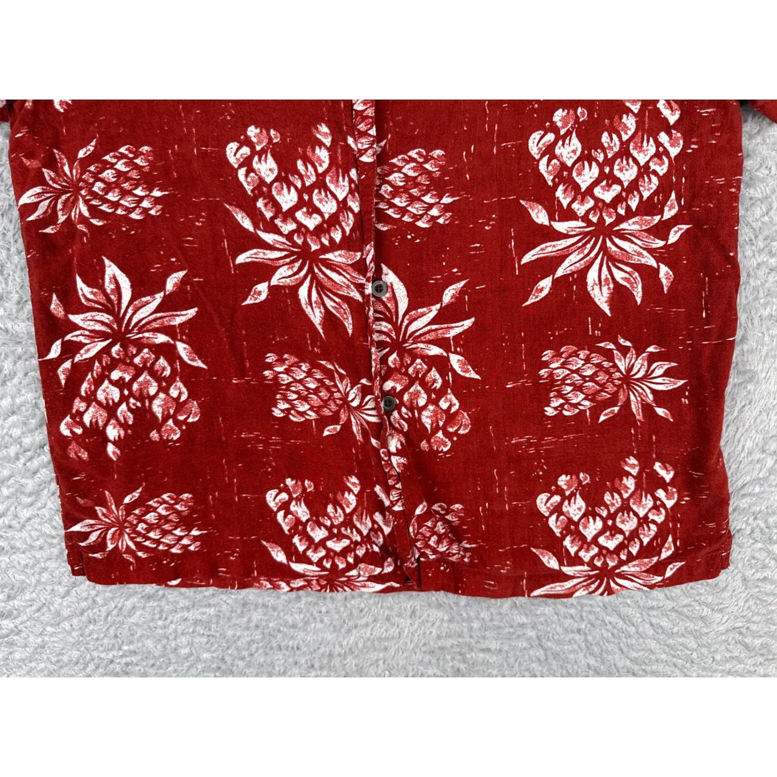George George Shirt Adult M Red White Floral Button Up Hawaiian Rayon Size US M / EU 48-50 / 2 - 5 Thumbnail