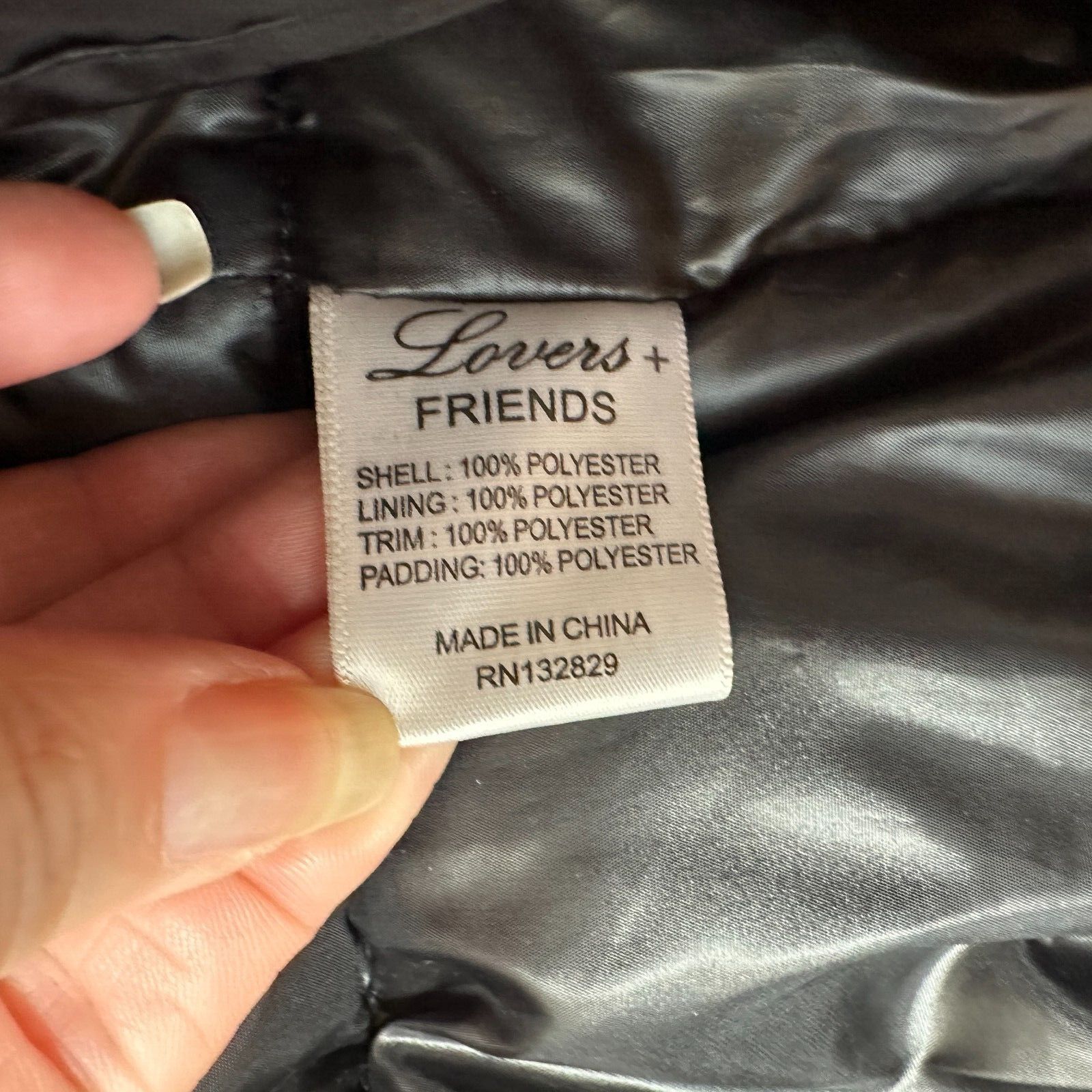 REVOLVE Lovers + Friends Black Satin Jacket Banded Hem & Cuff Zip L Size L / US 10 / IT 46 - 5 Thumbnail