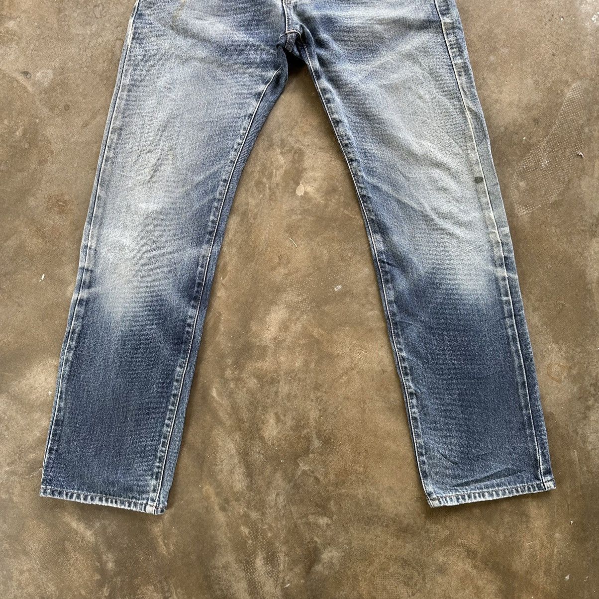 Japanese Brand Vintage E Function Edwin Distressed Jean Faded Denim Pant Size US 30 / EU 46 - 2 Thumbnail