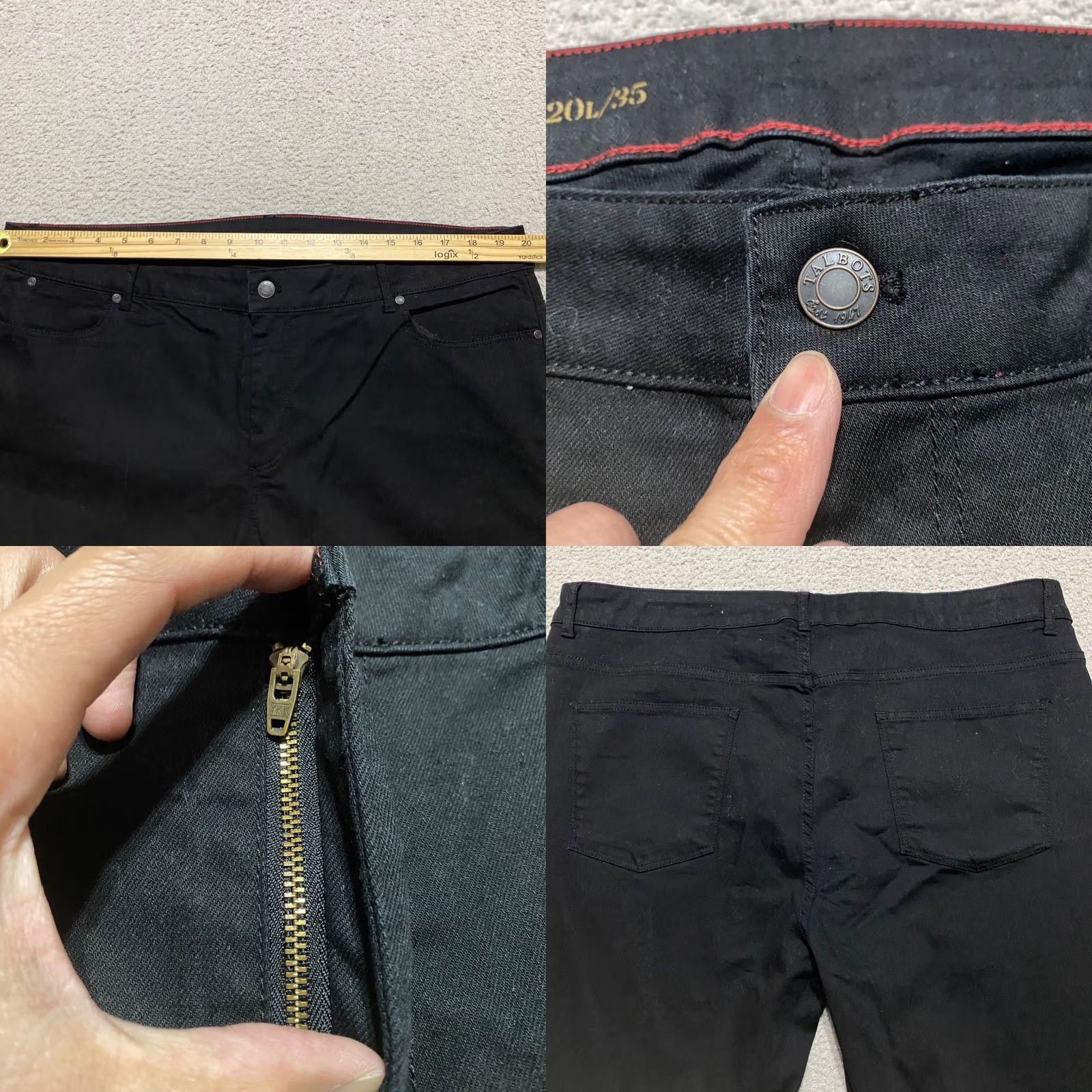 Talbots Talbots Womens Jeans 20 Tall Black Dark Wash High Rise Slim Ankle Straight Size 42" / US 20 - 8 Thumbnail