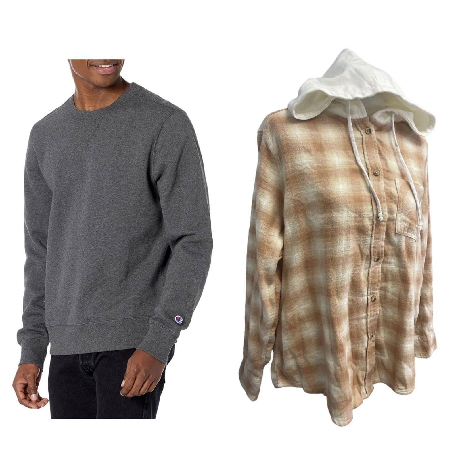 Champion New Champion Unisex Small Sweatshirt w Bonus Flannel Hoodie Size US S / EU 44-46 / 1 - 1 Thumbnail