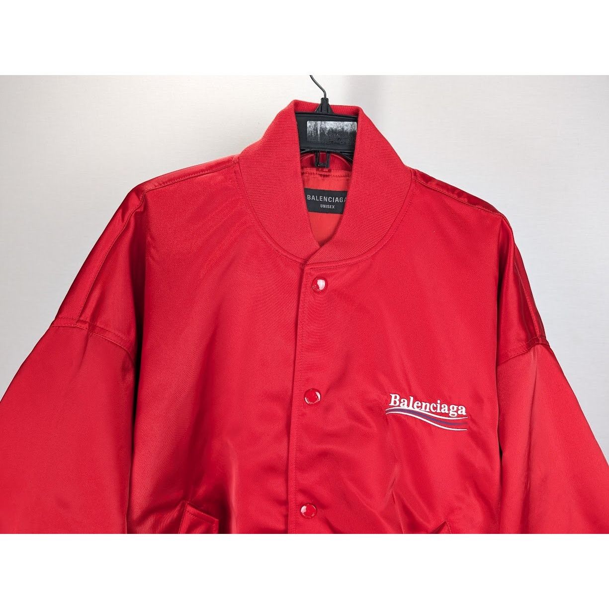 Balenciaga o1rshd1 Oversize Bomber Jacket in Red Size US S / EU 44-46 / 1 - 4 Thumbnail