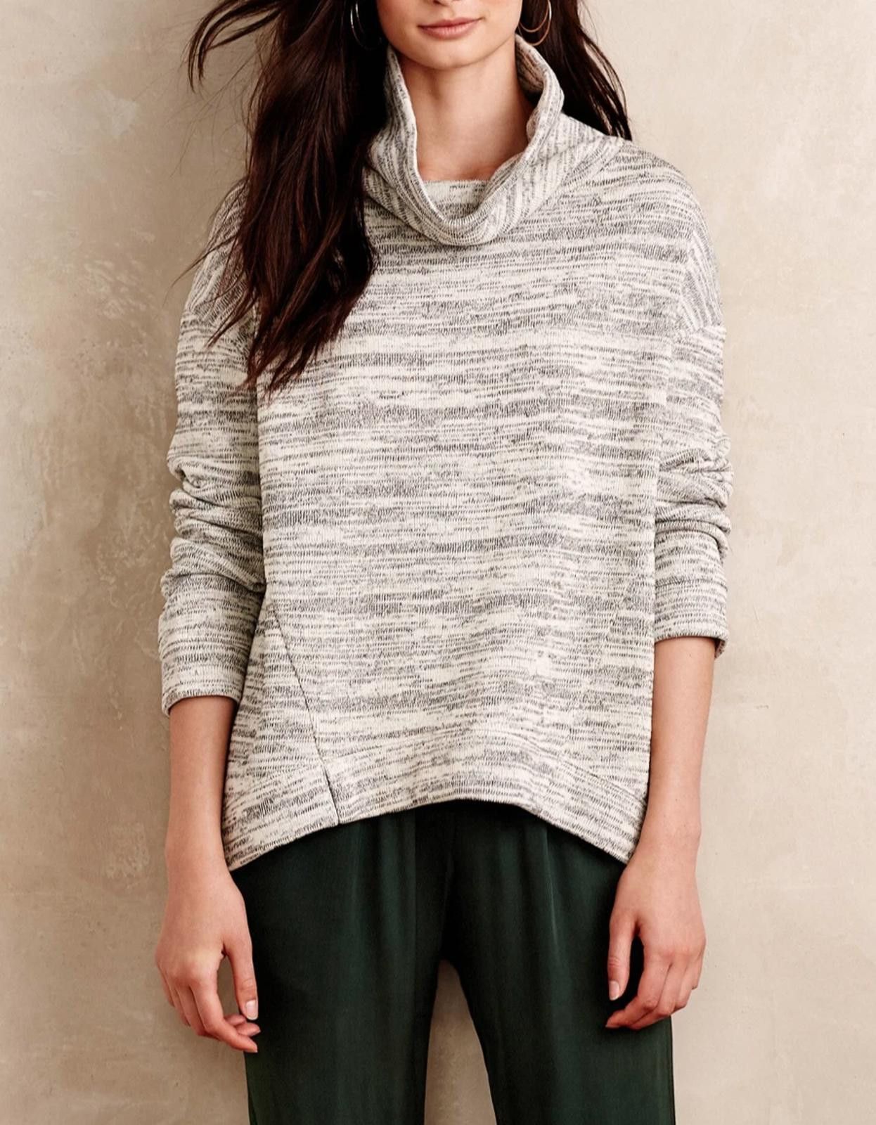 Anthropologie Anthropologie Saturday Sunday Space-Dye Cowl Neck Sweater- M Size M / US 6-8 / IT 42-44 - 1 Thumbnail