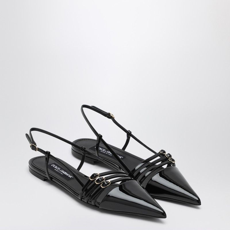 Dolce&Gabbana Black Patent Low Slingback