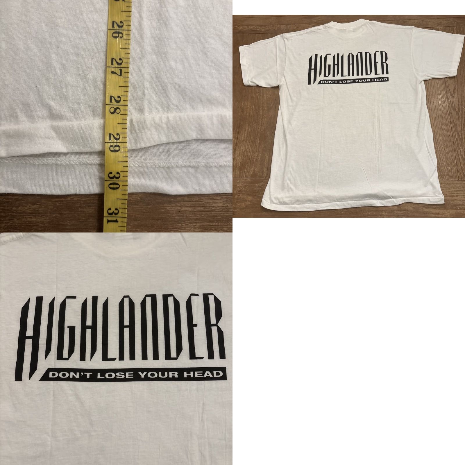 Doublet VINTAGE SBW Highlander T-Shirt Movie Promo Double-Sided Adult XL White Mens Size US XL / EU 56 / 4 - 8 Thumbnail
