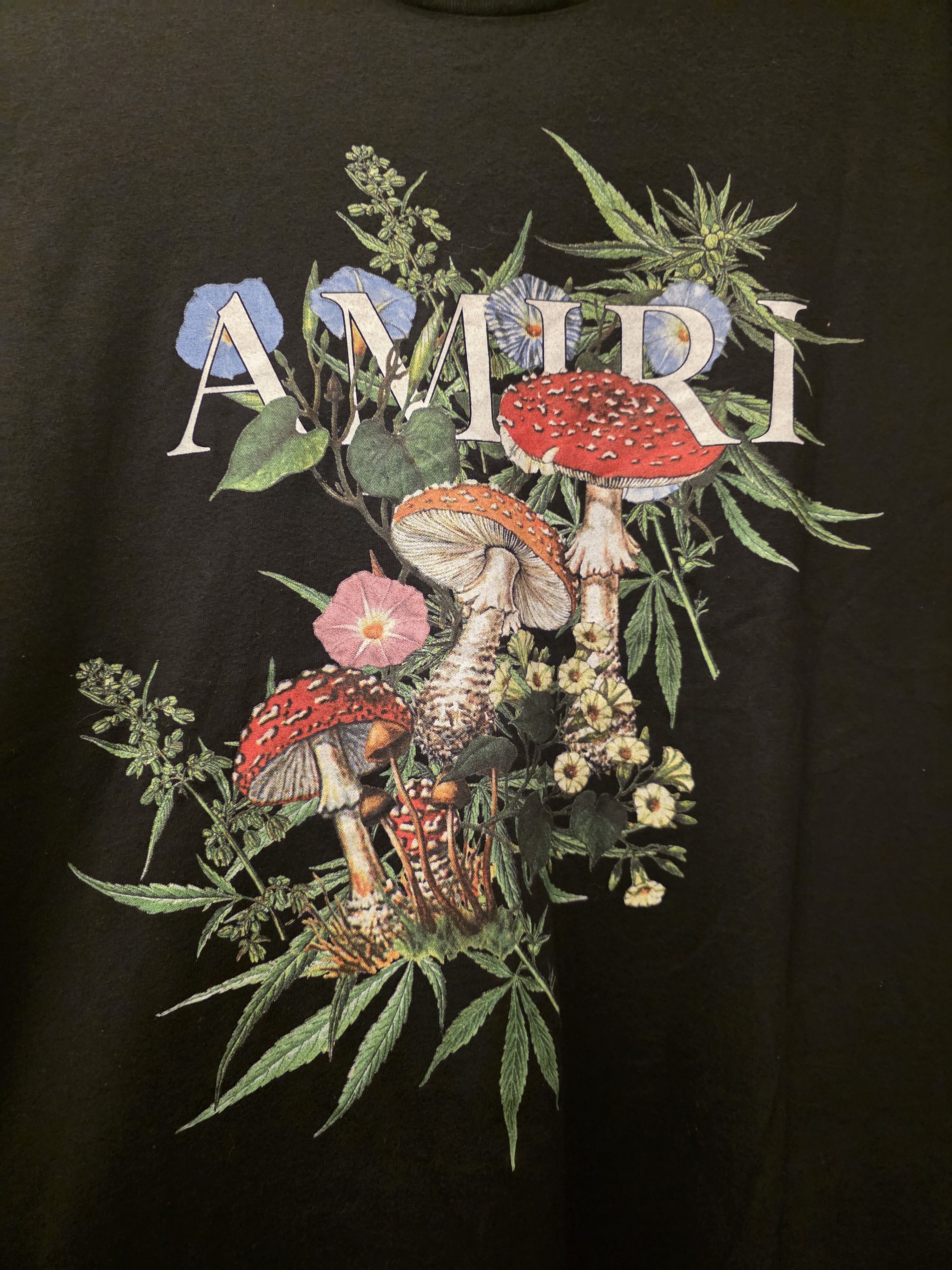 Amiri AMIRI marijuana and mushroom tee Size US XL / EU 56 / 4 - 1 Thumbnail