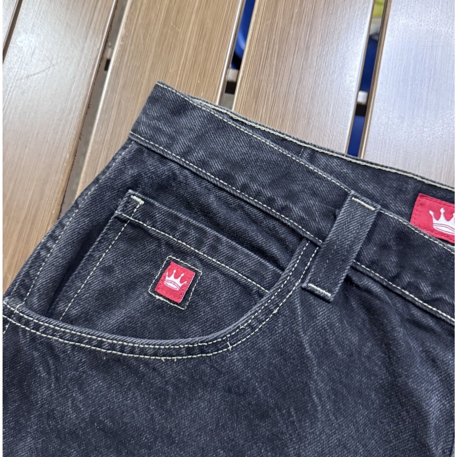 JNCO JNCO Jeans Shorts Mens 36 Baggy panther Embroidered Size US 36 / EU 52 - 8 Thumbnail