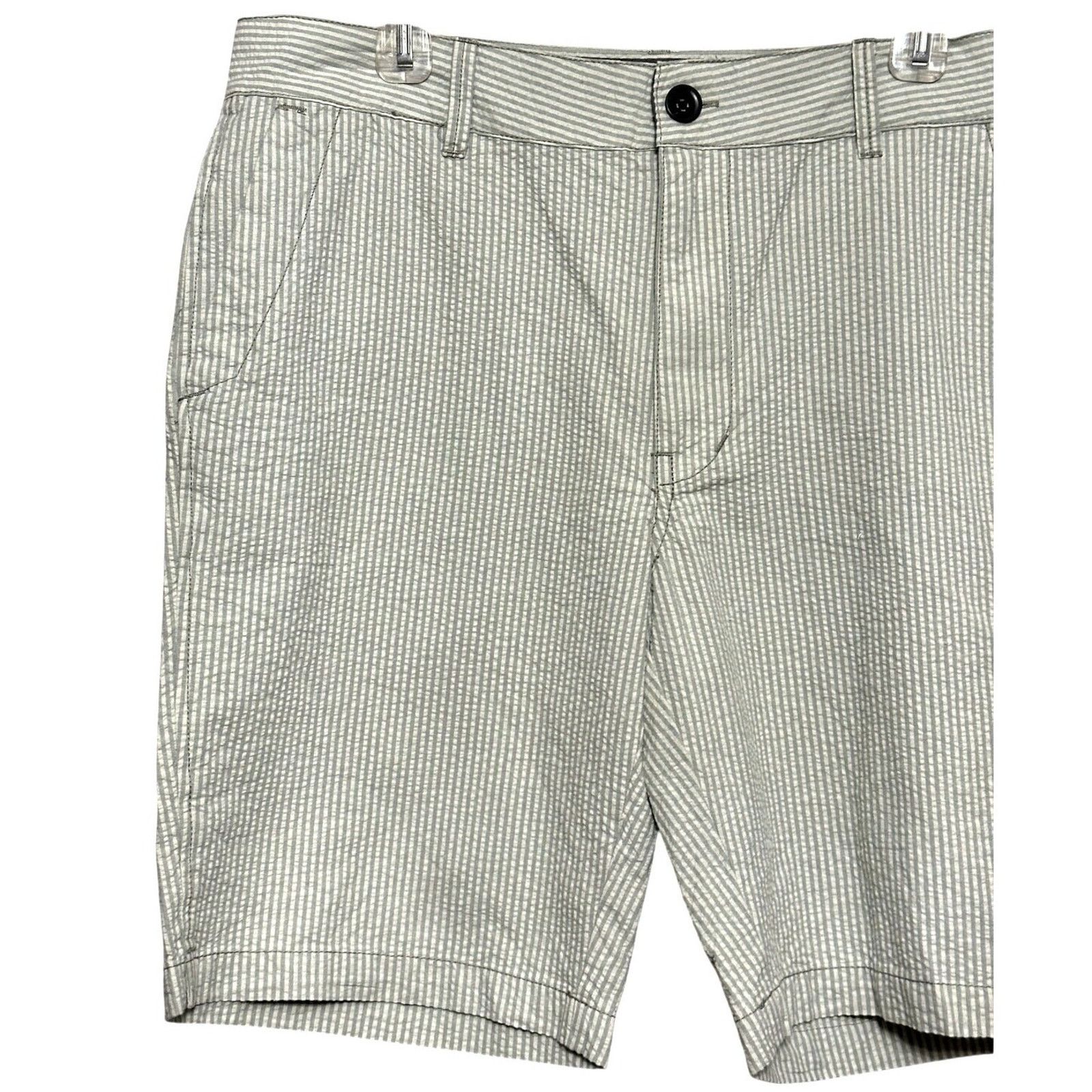 Other Union Green White Seersucker Chino Shorts 36 NWT Lightweight Size US 36 / EU 52 - 2 Thumbnail