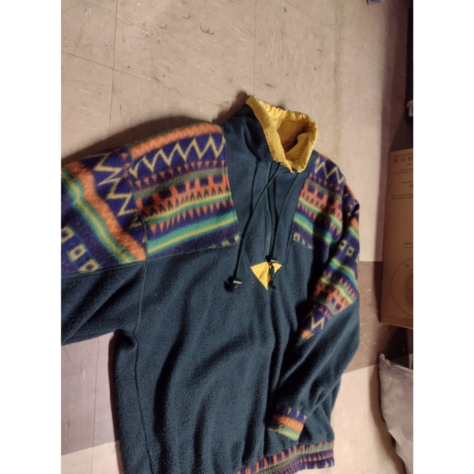 CO Vintage Slick Jeanswear Co Fleece Jacket Polyester Green Size Large VHTF 1/4 Zip Size US 33 - 4 Thumbnail