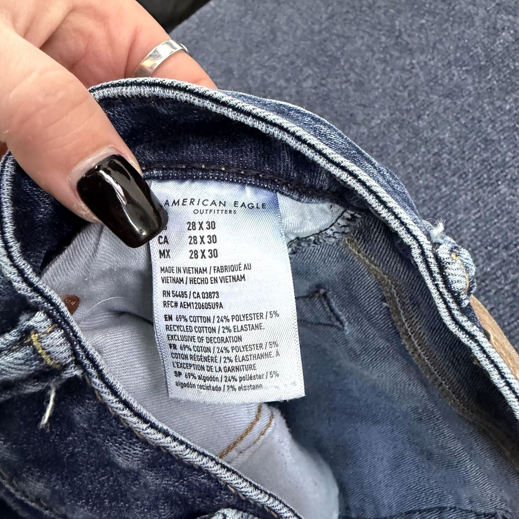 American Eagle Outfitters American Eagle Airflex+ Temp Tech Jeans Mens 28x30 Medium Wash Slim Skinny Denim Shirt? Size US 28 / EU 44 - 6 Thumbnail