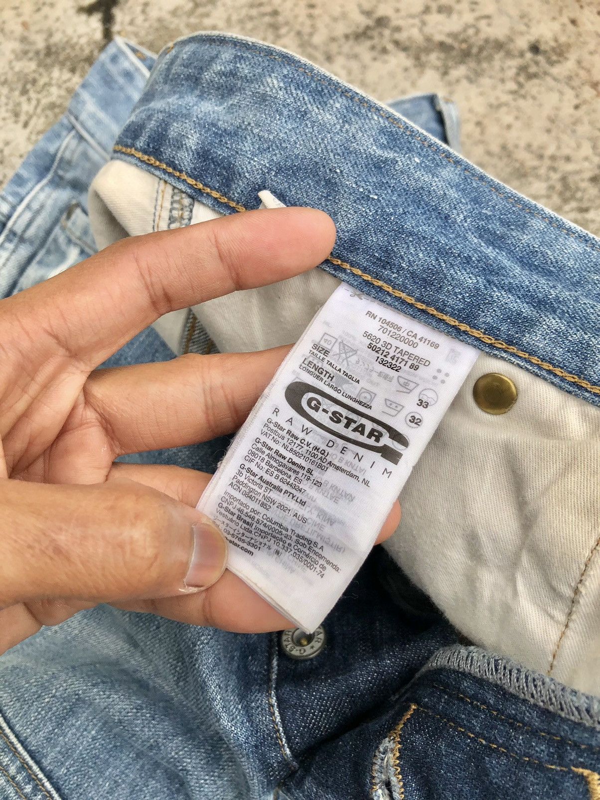 G-Star VINTAGE GSTAR BIKERS DENIM Size US 33 - 2 Thumbnail