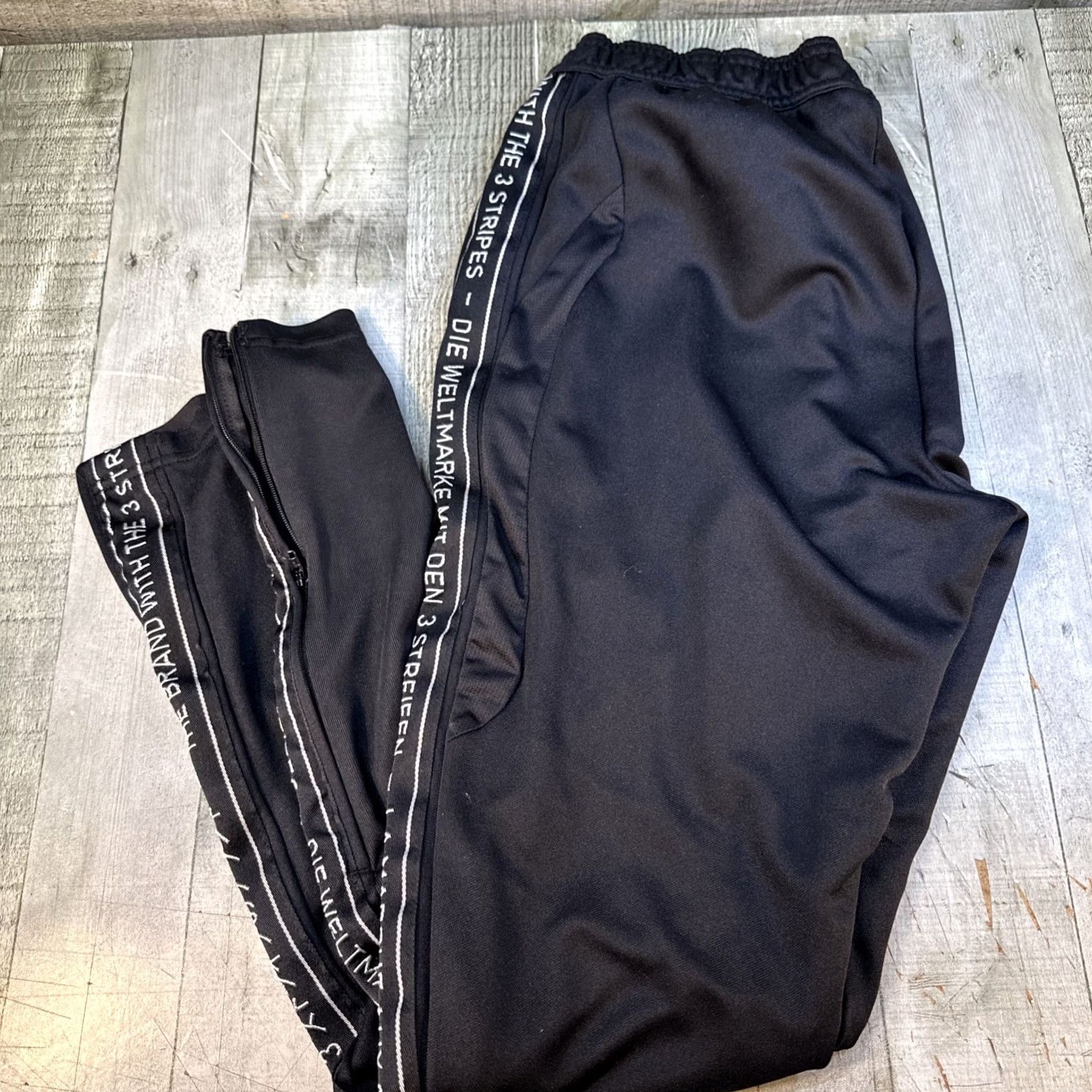 Adidas Adidas Mens Track Pants Black S Athletic Training Areoready Small Pants Men's Black Track Pants Athletic Training Areoready S Size US 29 - 7 Thumbnail