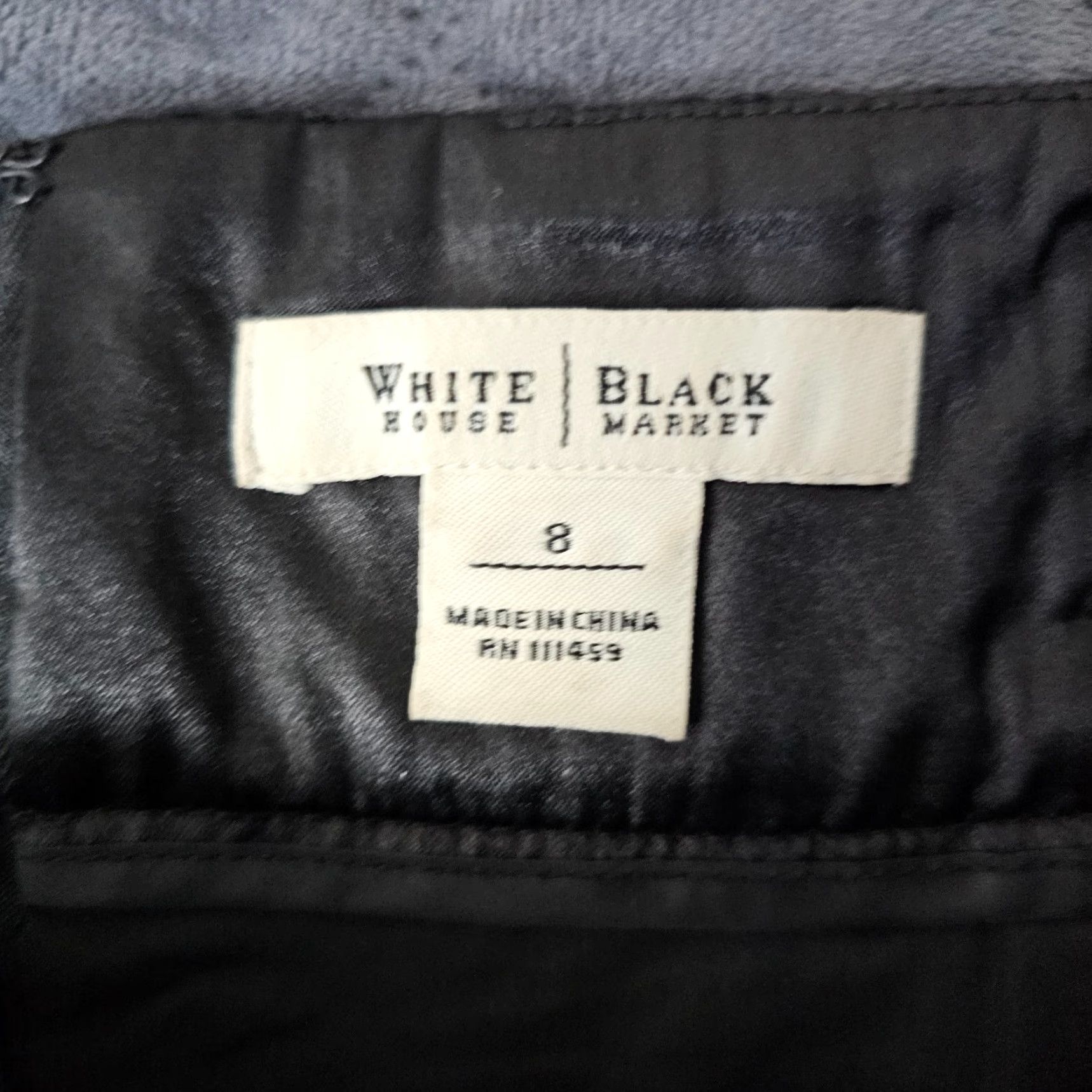 White House Black Market White House Black Market Skirt Black Sz 8 Lined Pencil Straight Back Zip Size 30" / US 8 / IT 44 - 2 Thumbnail