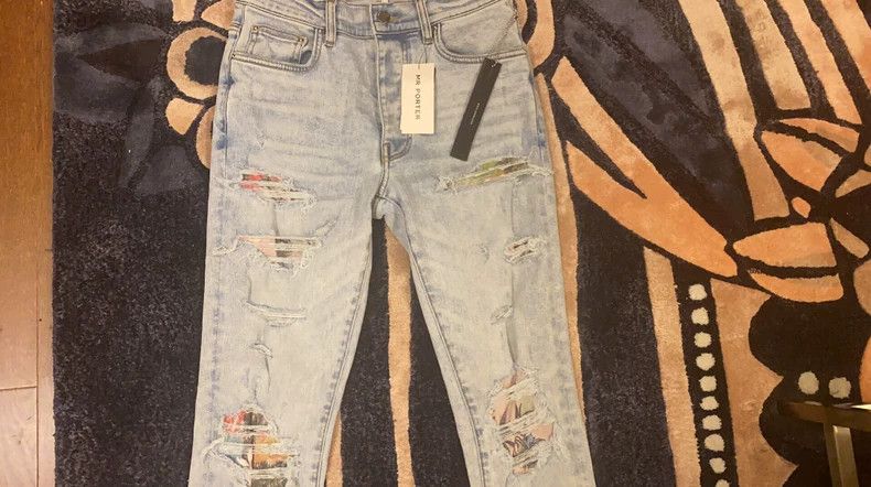 Amiri Amiri store collaboration limited edition floral patched b Size US 31 - 3 Thumbnail