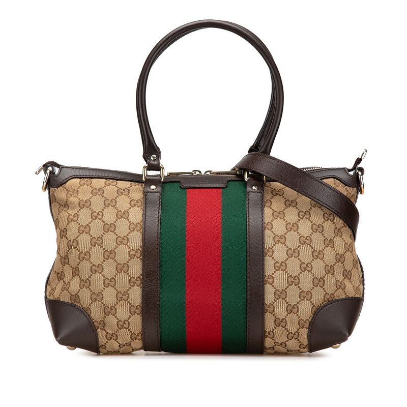 Gucci Gucci GG Canvas 2Way Bag Canvas Shoulder Bag 257341 in Beige, Women's