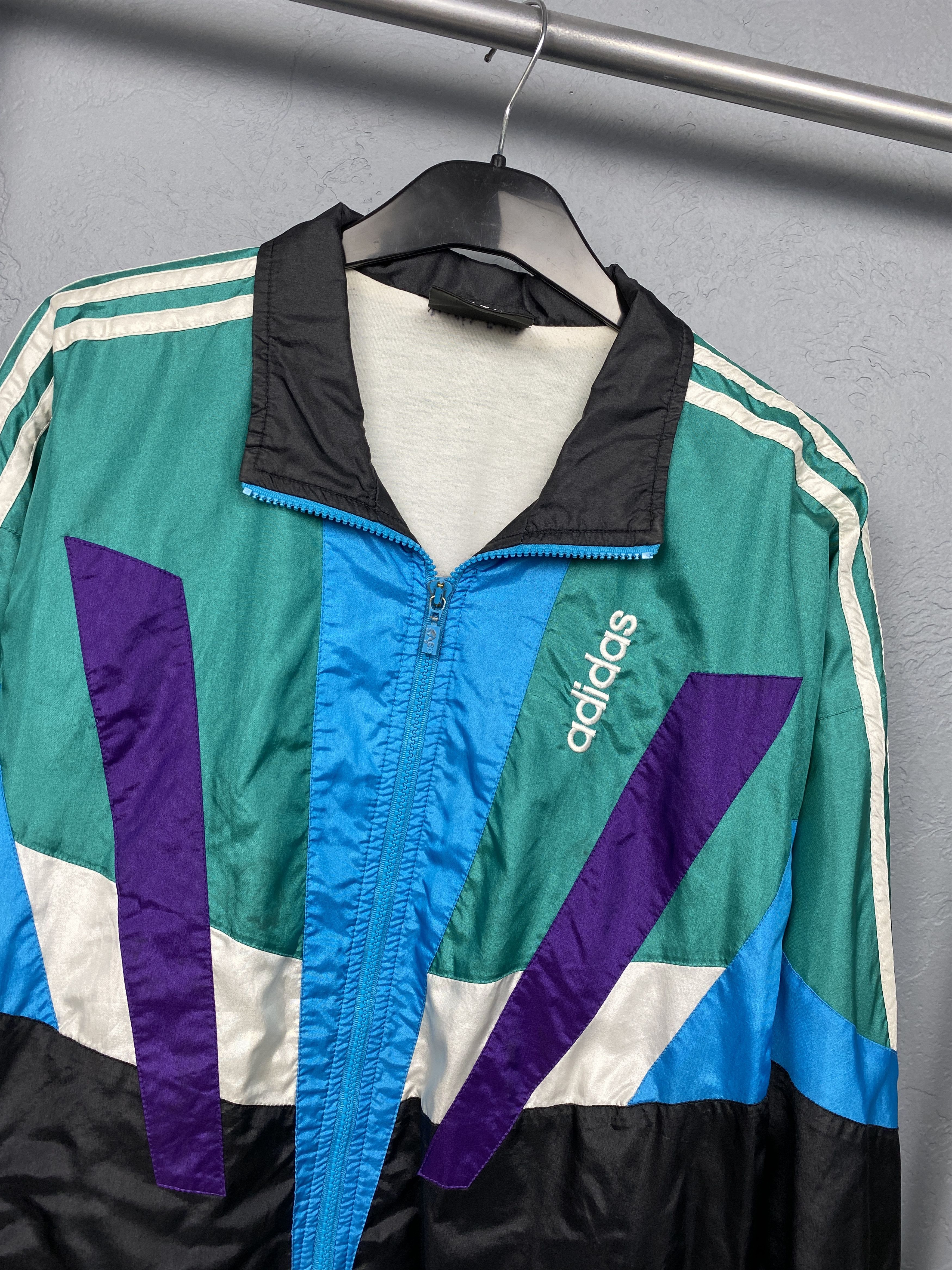 Adidas × Vintage Adidas 90s Vintage Mens Track Top Nylon Jacket Size US M / EU 48-50 / 2 - 2 Thumbnail