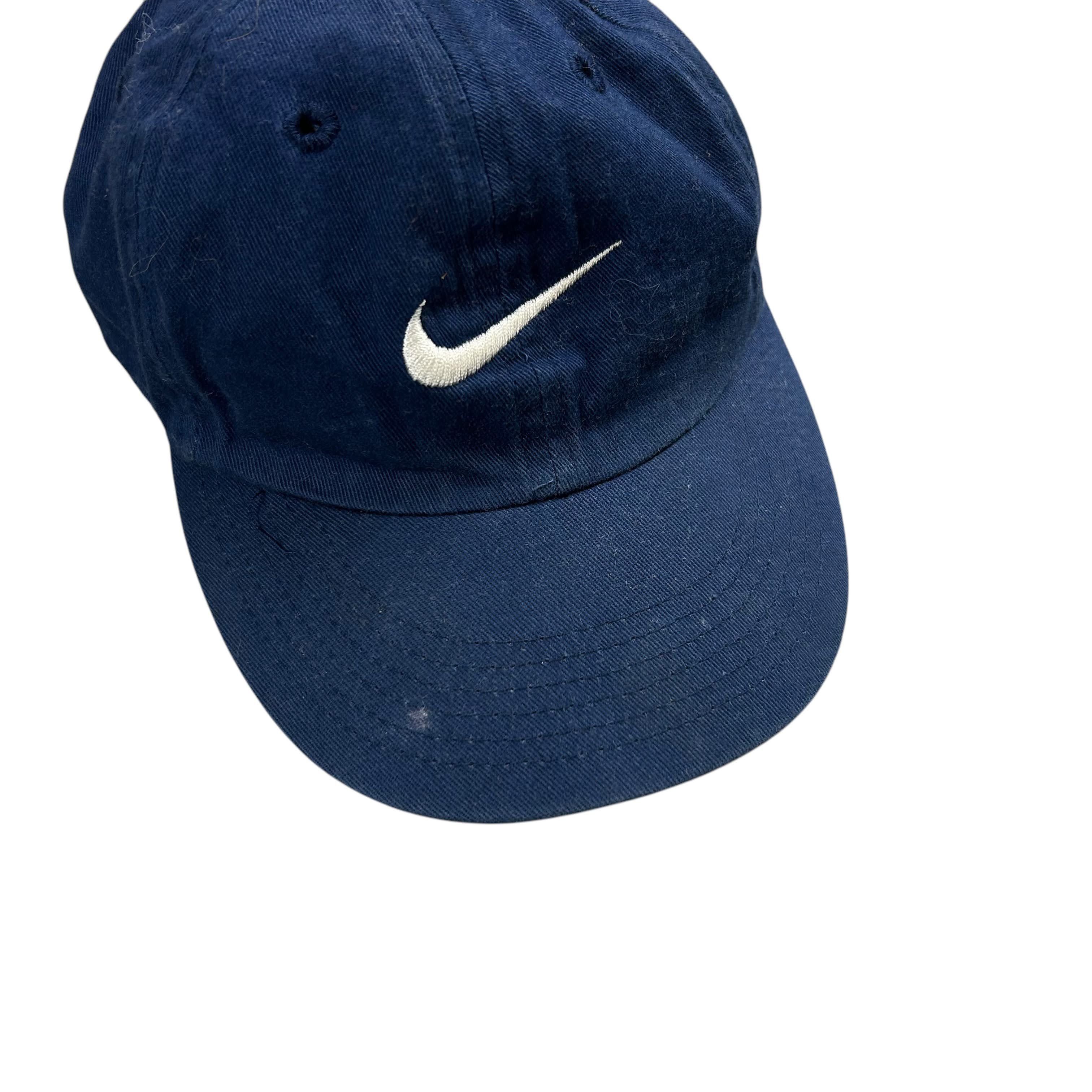 Nike × Vintage Vintage Nike Swoosh Blue Cotton Snapback Hat One Size Size ONE SIZE - 2 Thumbnail