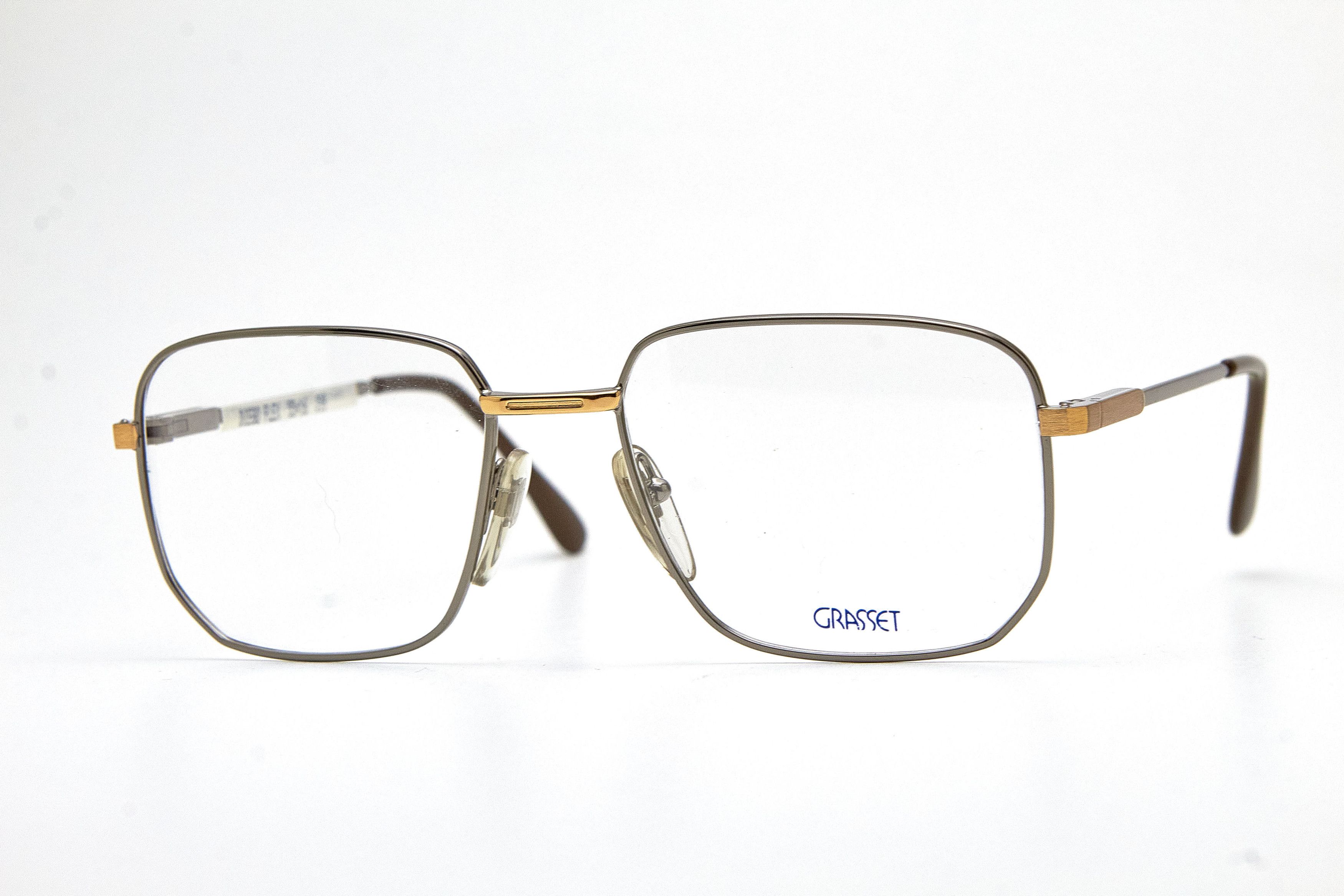 Vintage Old Money GRASSET Gold&Silver Rectangular Quiet Lux Specs Size ONE SIZE - 3 Thumbnail