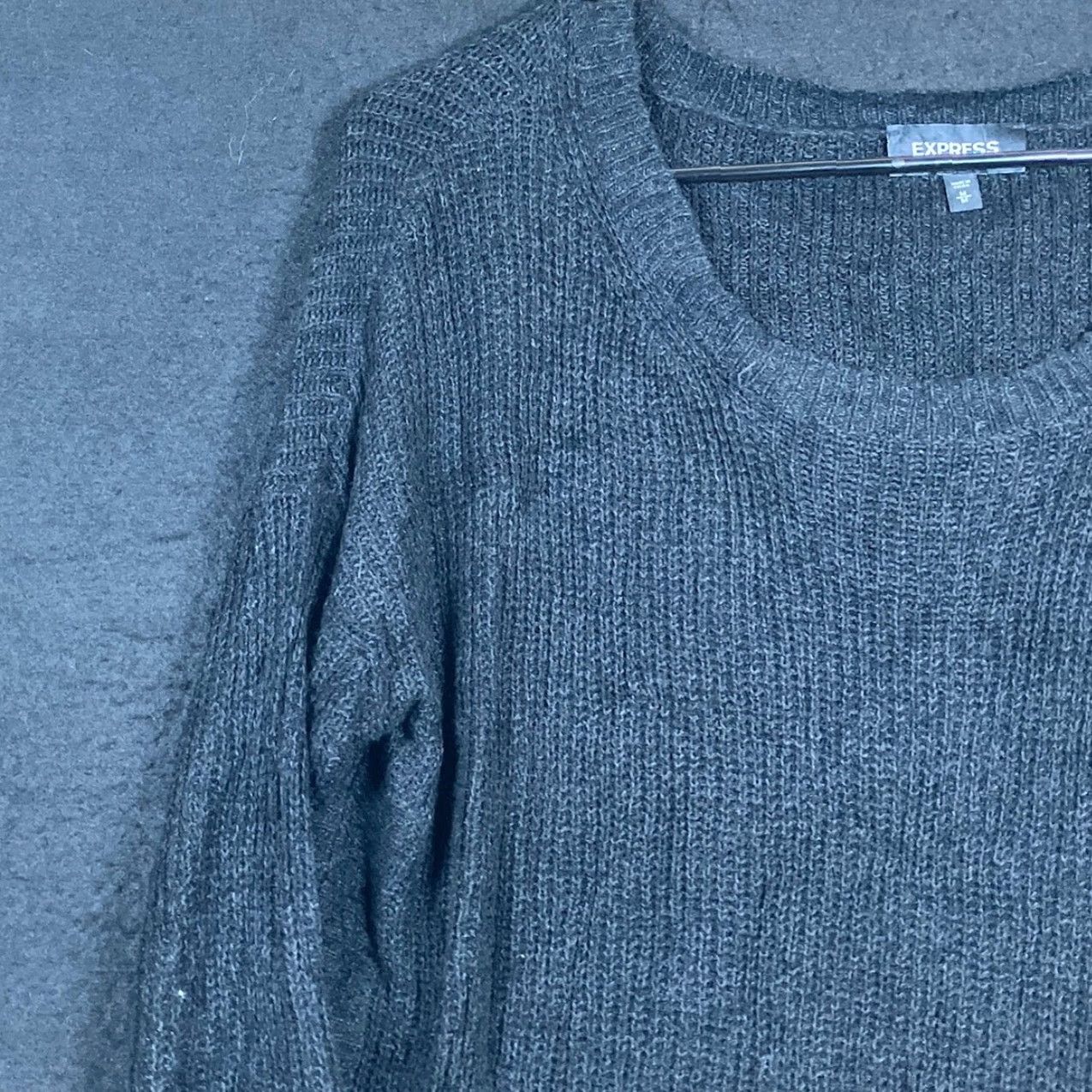 Express Express Sweater Women's Black Boat Neck Long Sleeve Knit Tunic Cotton Blend M Size M / US 6-8 / IT 42-44 - 4 Thumbnail