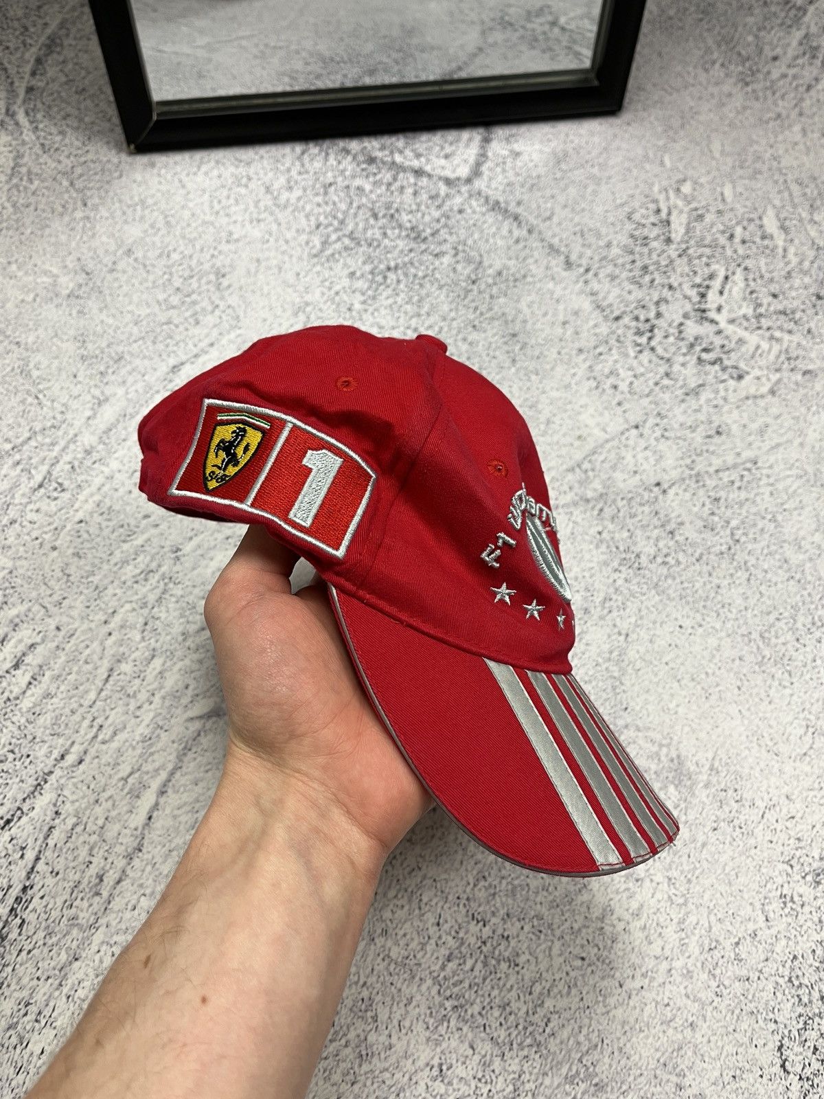 Formula 1 × Vintage Vintage Ferrari Michael Schumacher World Champion Cap Hat Size ONE SIZE - 5 Thumbnail