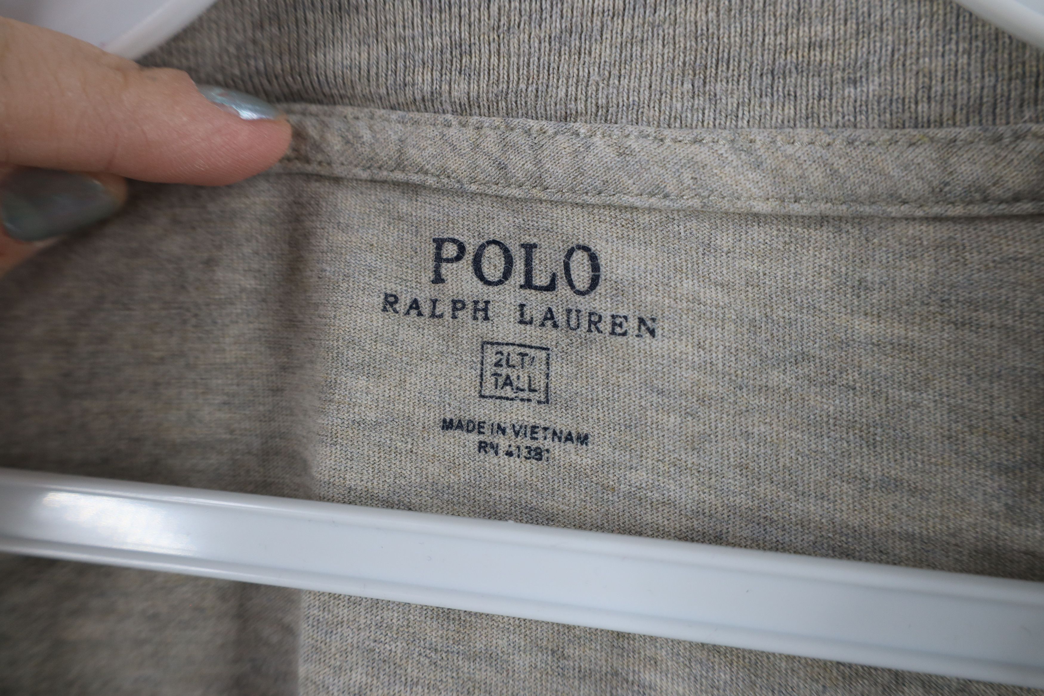 Ralph Lauren × Vintage Vintage Ralph Lauren Short Sleeve Pocket T-Shirt Gray Size US XXL / EU 58 / 5 - 7 Thumbnail