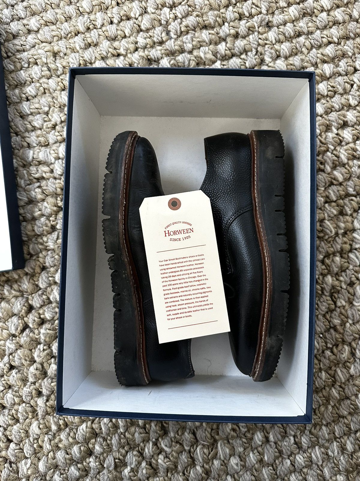 image of Oak Street Bootmakers Plain Toe Blucher Shoes in Black, Men's (Size 9.5)