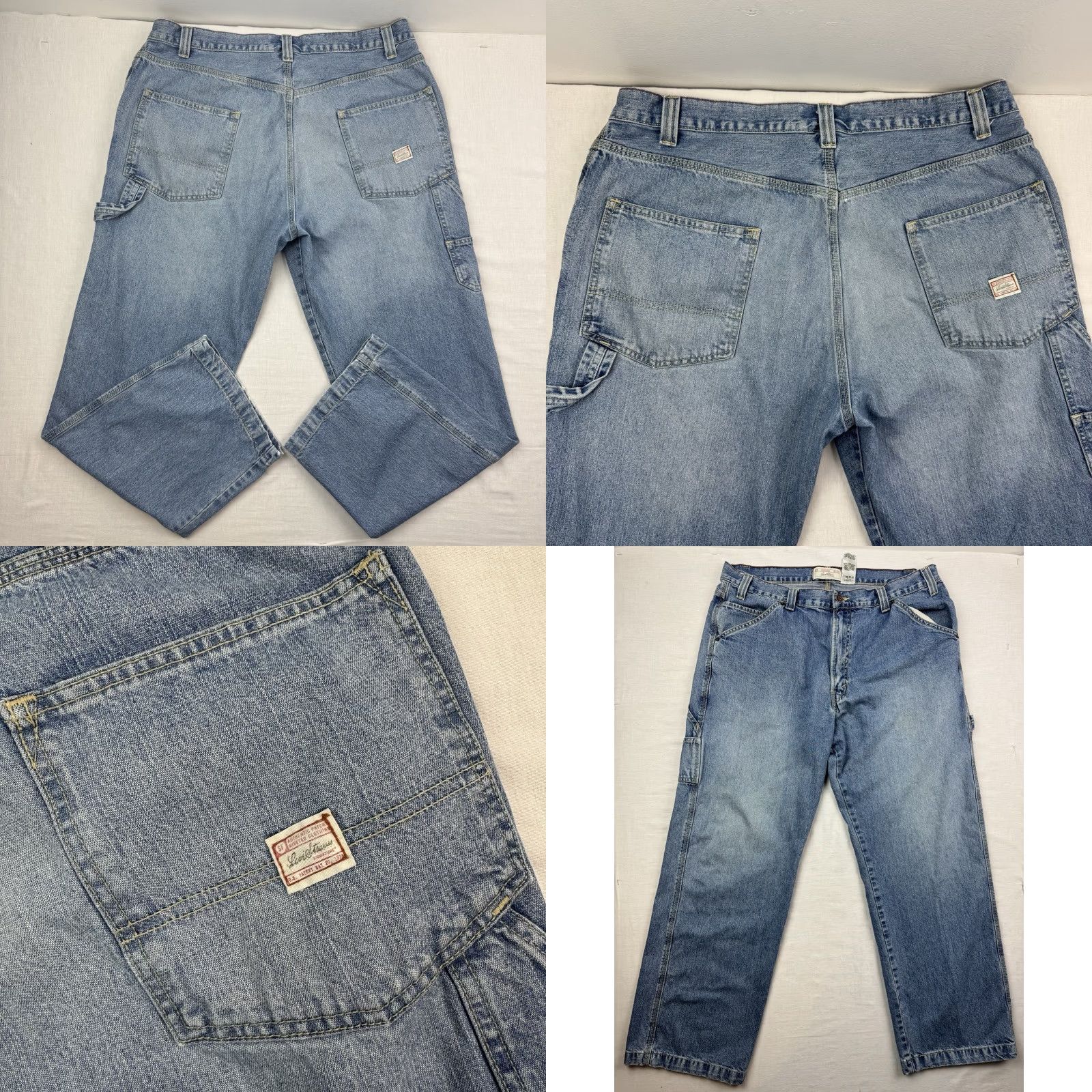 Levi's VINTAGE Levi's Carpenter Jeans Men 38x32 Blue Wide-Leg 90s Grunge Y2K Baggy Size US 38 / EU 54 - 10 Thumbnail