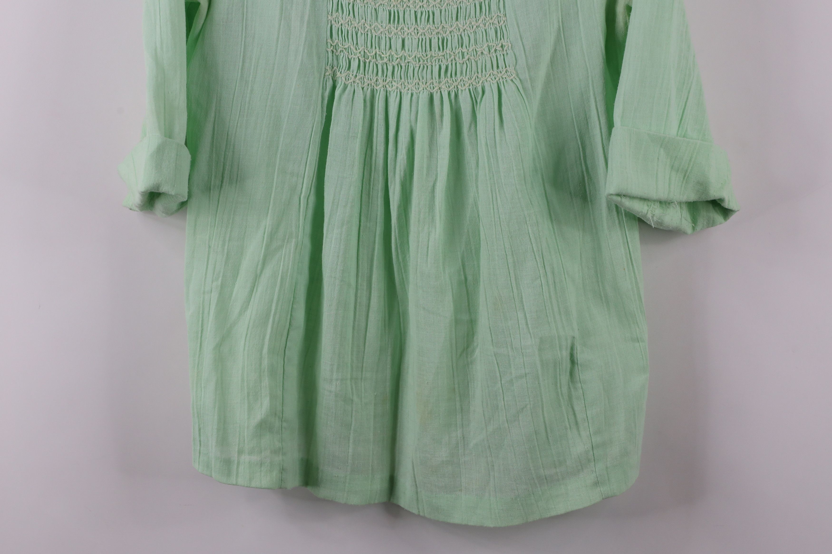 Vintage Vintage 60s 70s Country Primitive Gauzy Cotton Ruffled Shirt Size M / US 6-8 / IT 42-44 - 3 Thumbnail