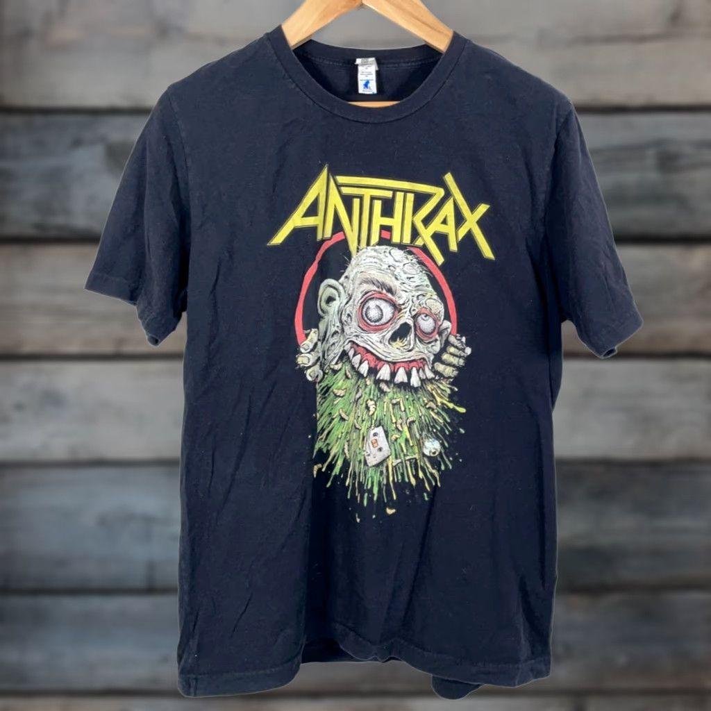 Tultex Anthrax 2022 Tour T-Shirt Women's 2XL Black Double Sided Print Tultex Shirt Size XXL / US 16-18 / IT 52-54 - 1 Thumbnail