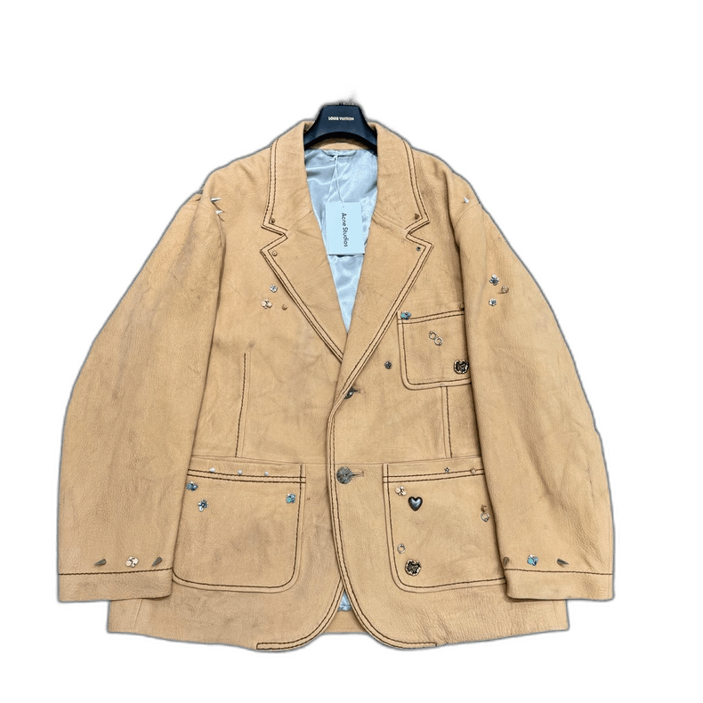 Acne Studios Acne Studios Vintage Leather Studded Jacket Size US M / EU 48-50 / 2 - 1 Thumbnail