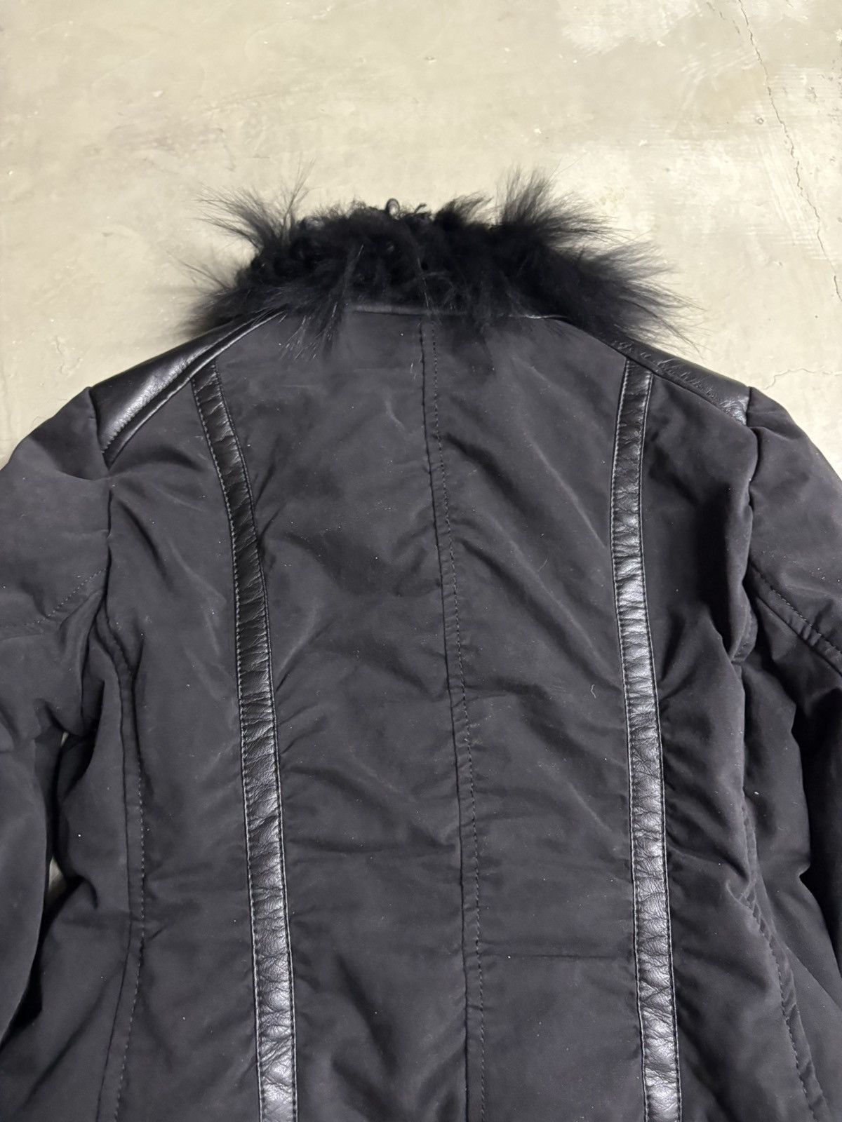 Beauty Beast Fragile Fur Faux Leather Demo Jacket Asymmetrical Lace Up Size US XS / EU 42 / 0 - 20 Thumbnail