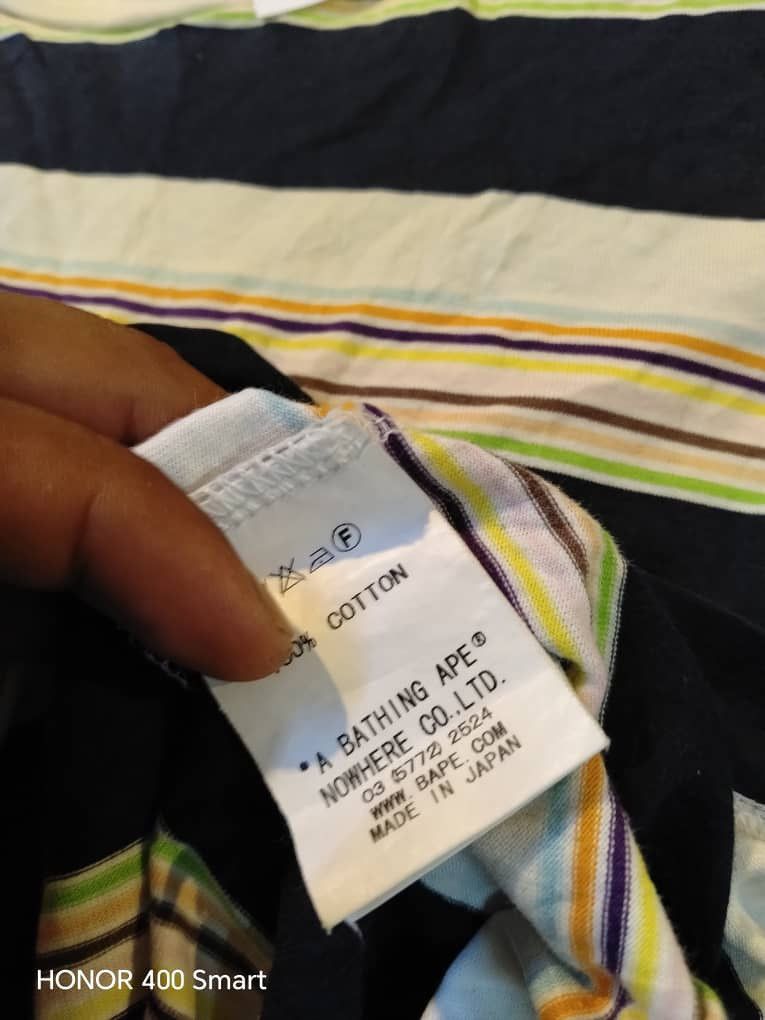 Bape Bathing Ape Classic striped long Sleeve Size US L / EU 52-54 / 3 - 6 Thumbnail