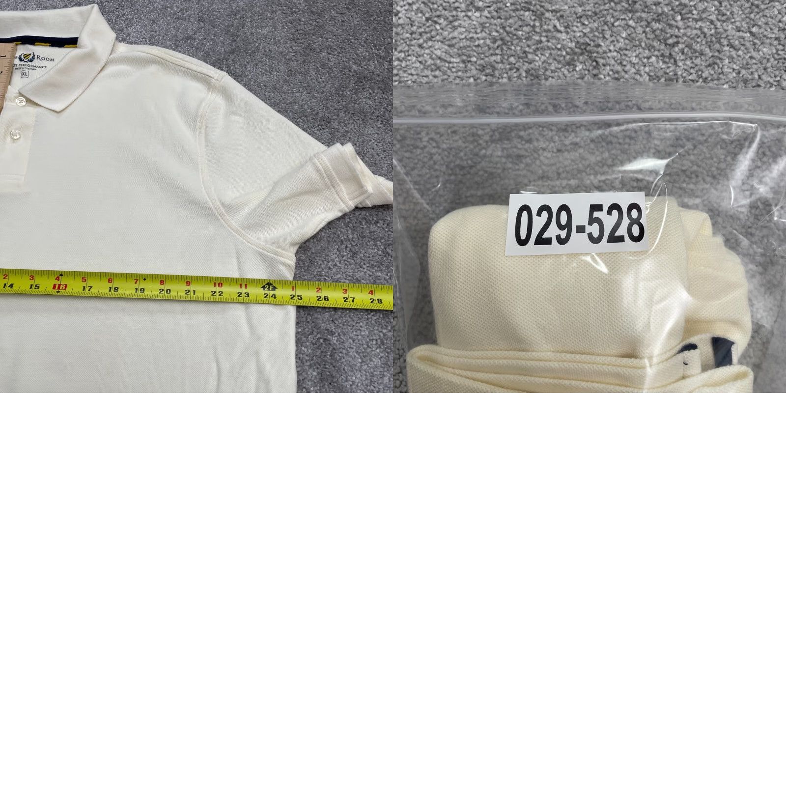 Club Room Club Room Polo Shirt Mens XL Ivory Short Sleeve Cotton Polyester Blend Golf Rugby Activewear Casual Sports Shirt Size US XL / EU 56 / 4 - 8 Thumbnail