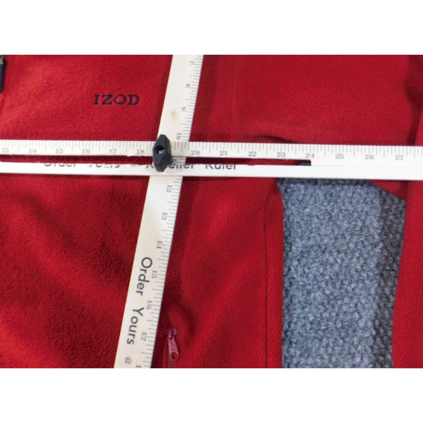 Izod IZOD fleece jacket Mens Red M Polyester Logo Classic Jacket Casual Fall Winter Size US M / EU 48-50 / 2 - 7 Thumbnail